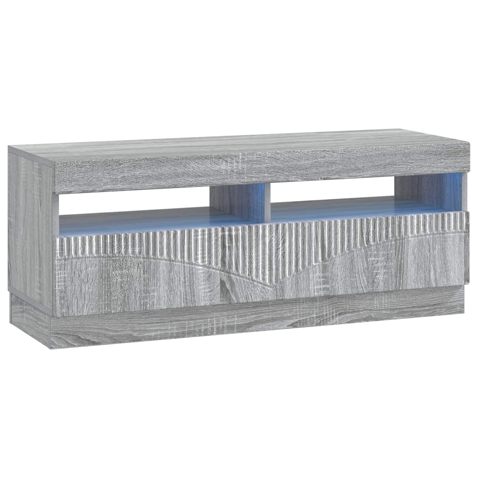 LED-TV-Schrank Sonoma-Grau Holzwerkstoff