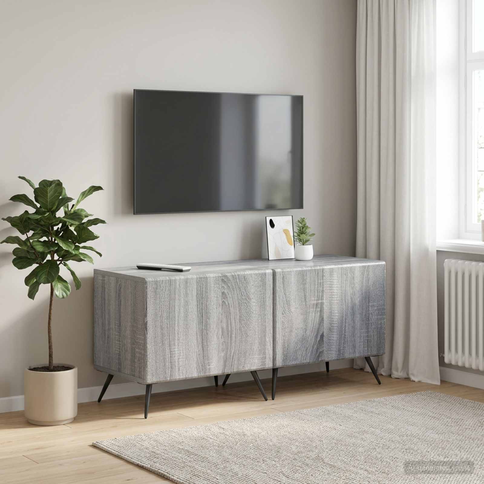 TV-Schrank Sonoma-Grau Holzwerkstoff