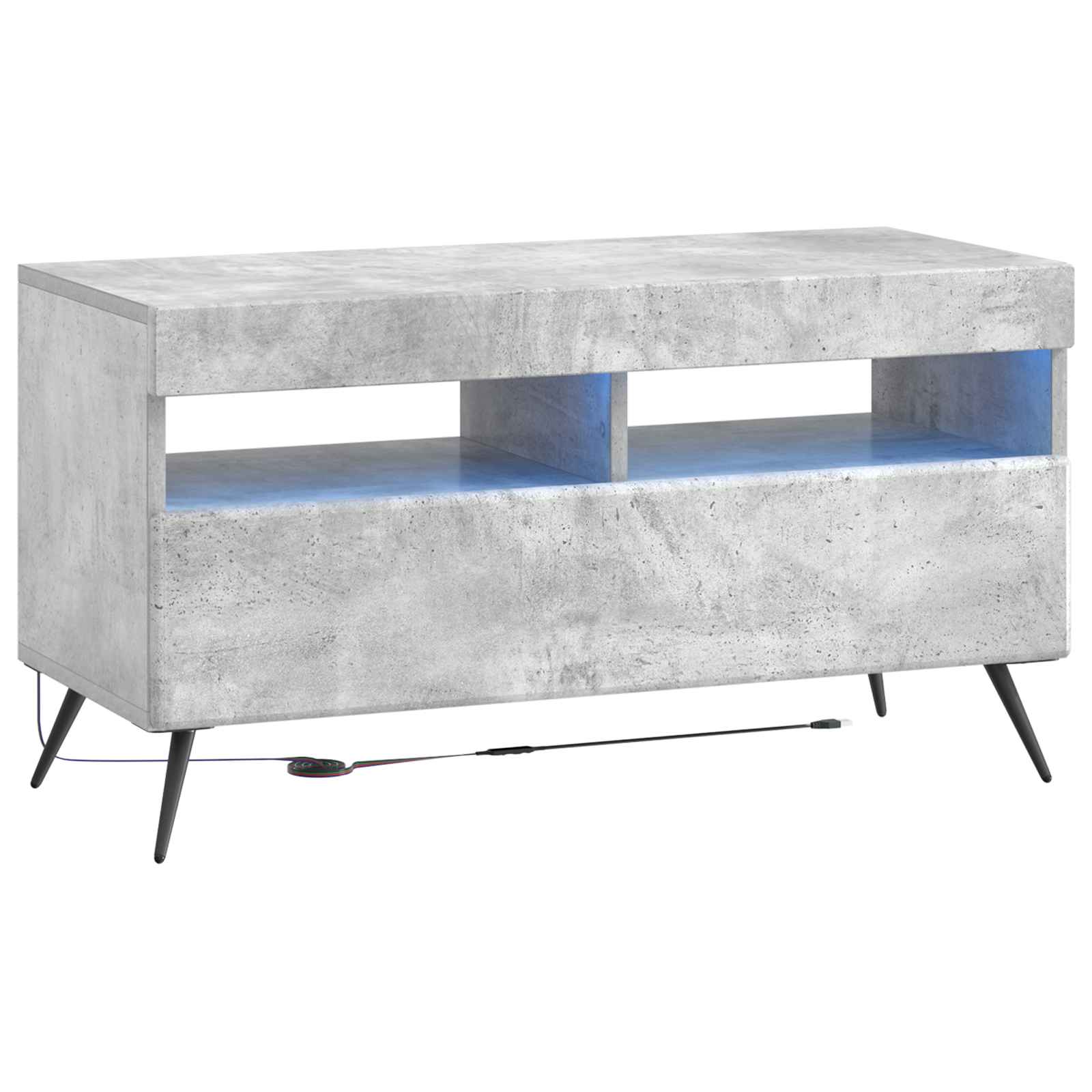 LED-TV-Schrank Betongrau Holzwerkstoff