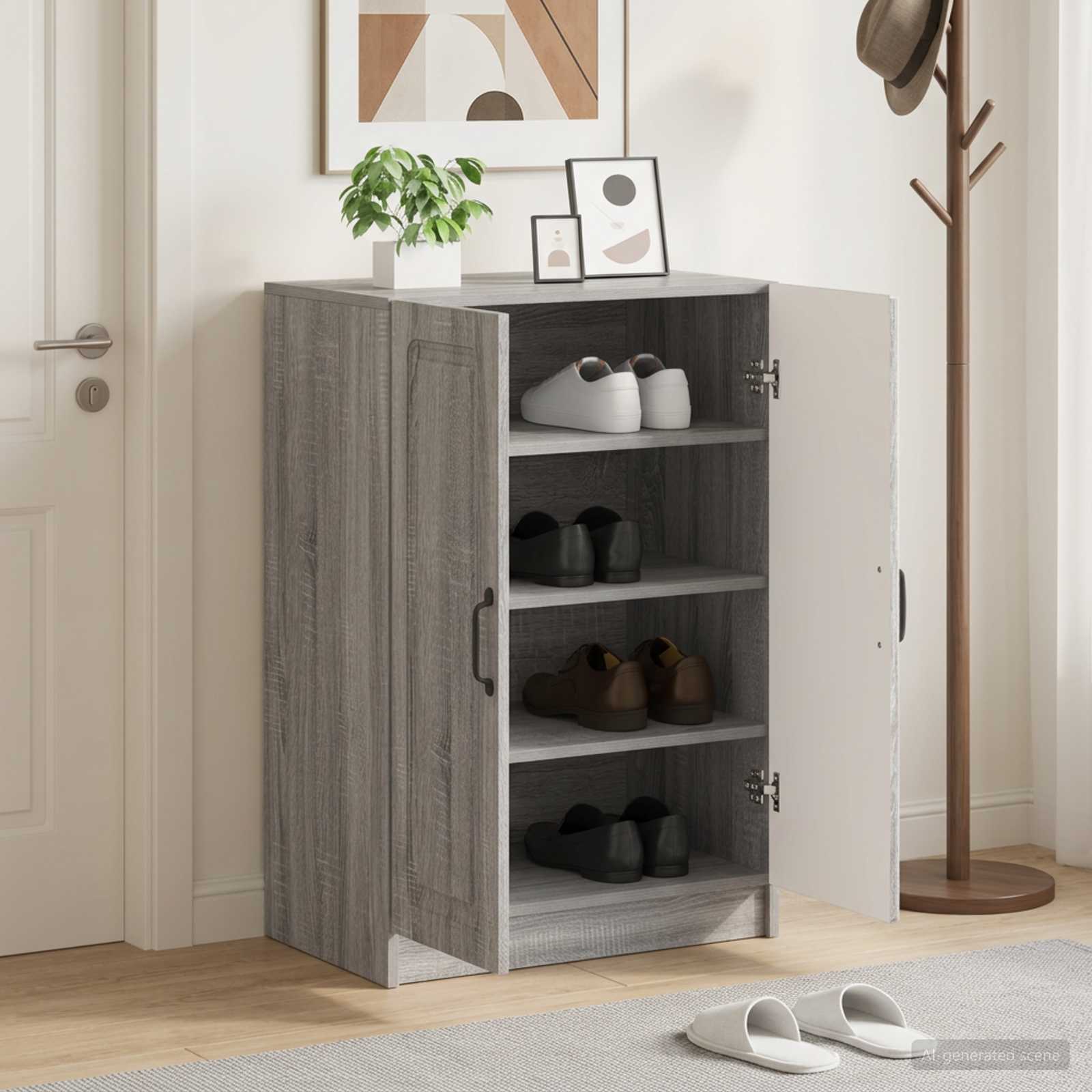 Schuhschrank UTRECHT 59,5 x 39,5 x 87 cm Holzwerkstoff