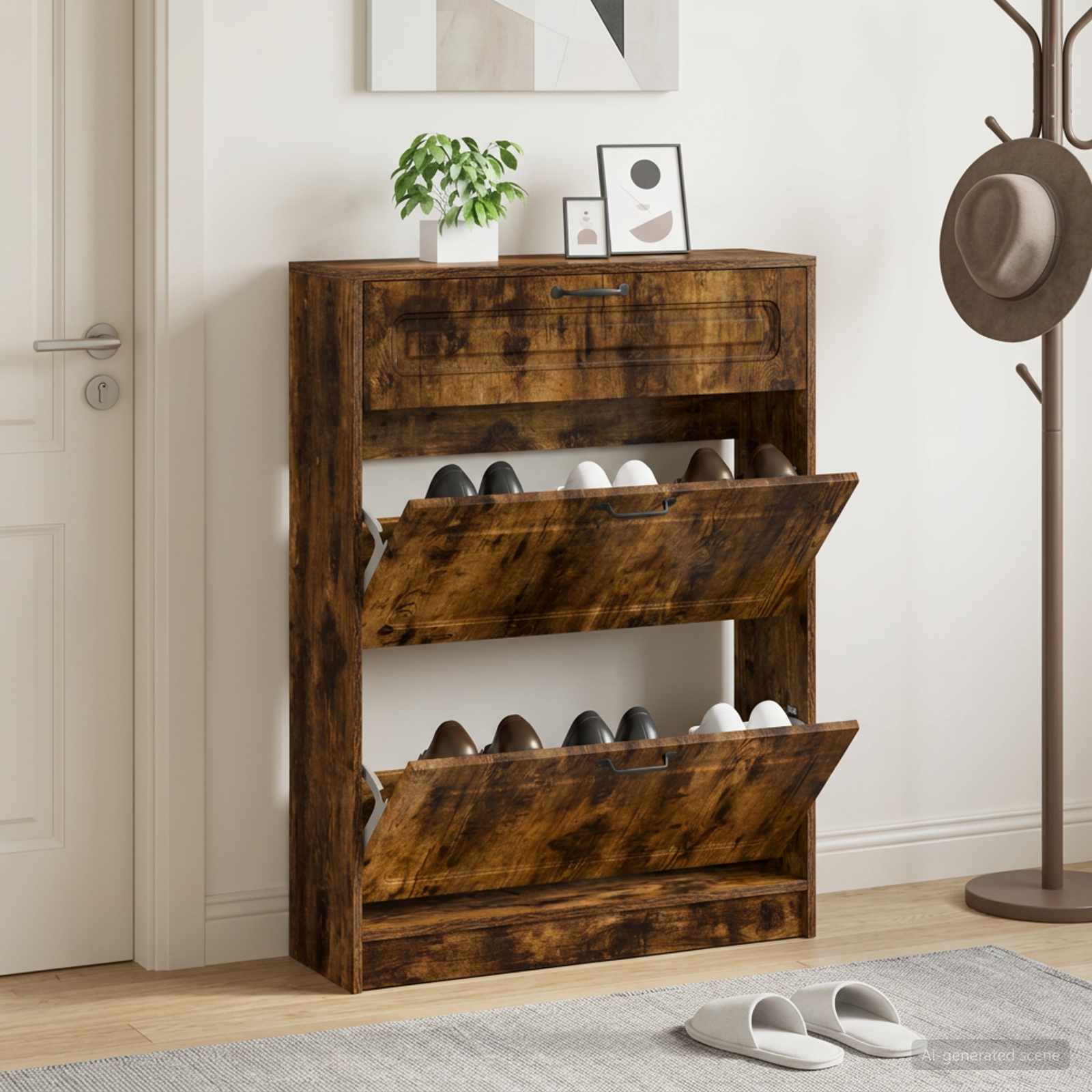 Schuhschrank UTRECHT 78 x 24 x 100 cm Holzwerkstoff