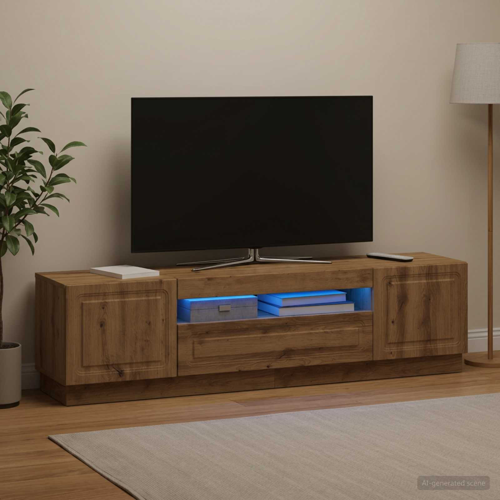 LED-TV-Schrank Artisan-Eiche Holzwerkstoff