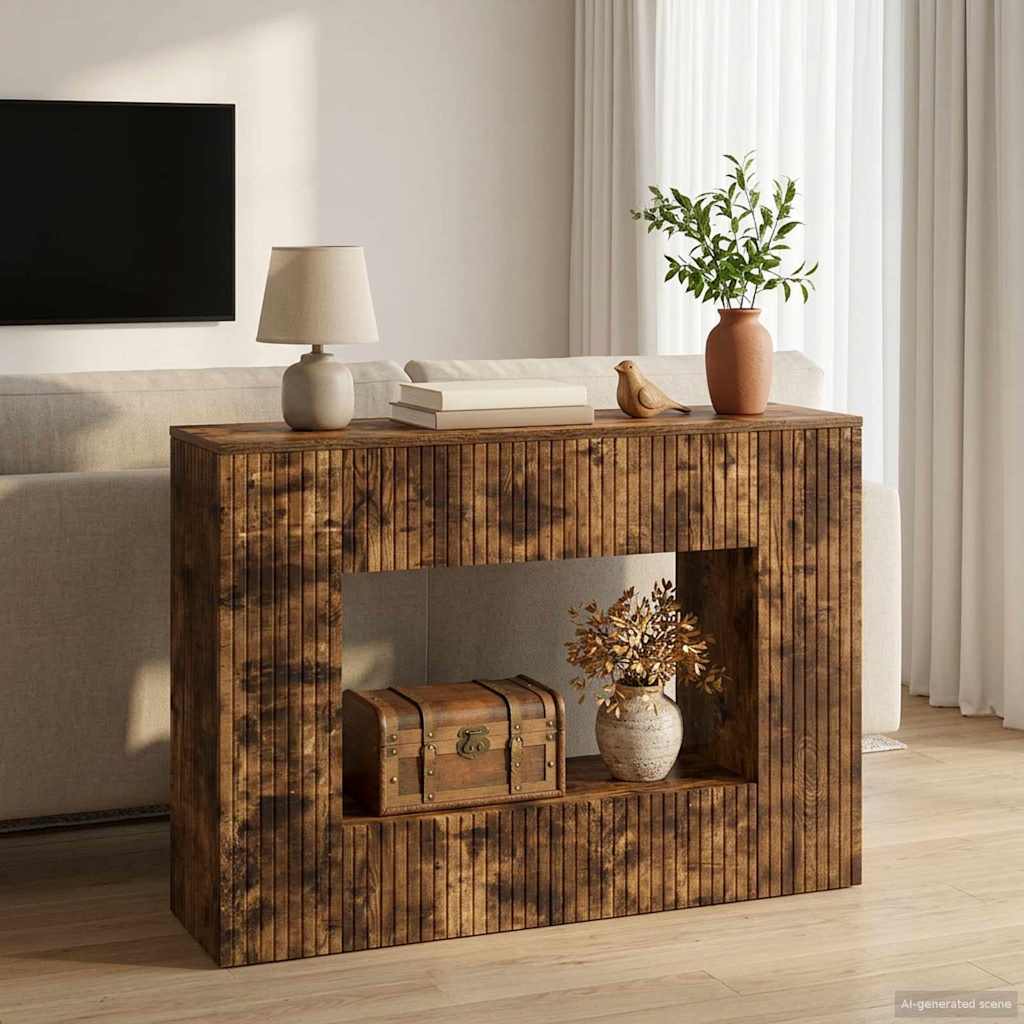 Konsolentisch Räuchereiche 101 x 29 x 74 cm Holzwerkstoff