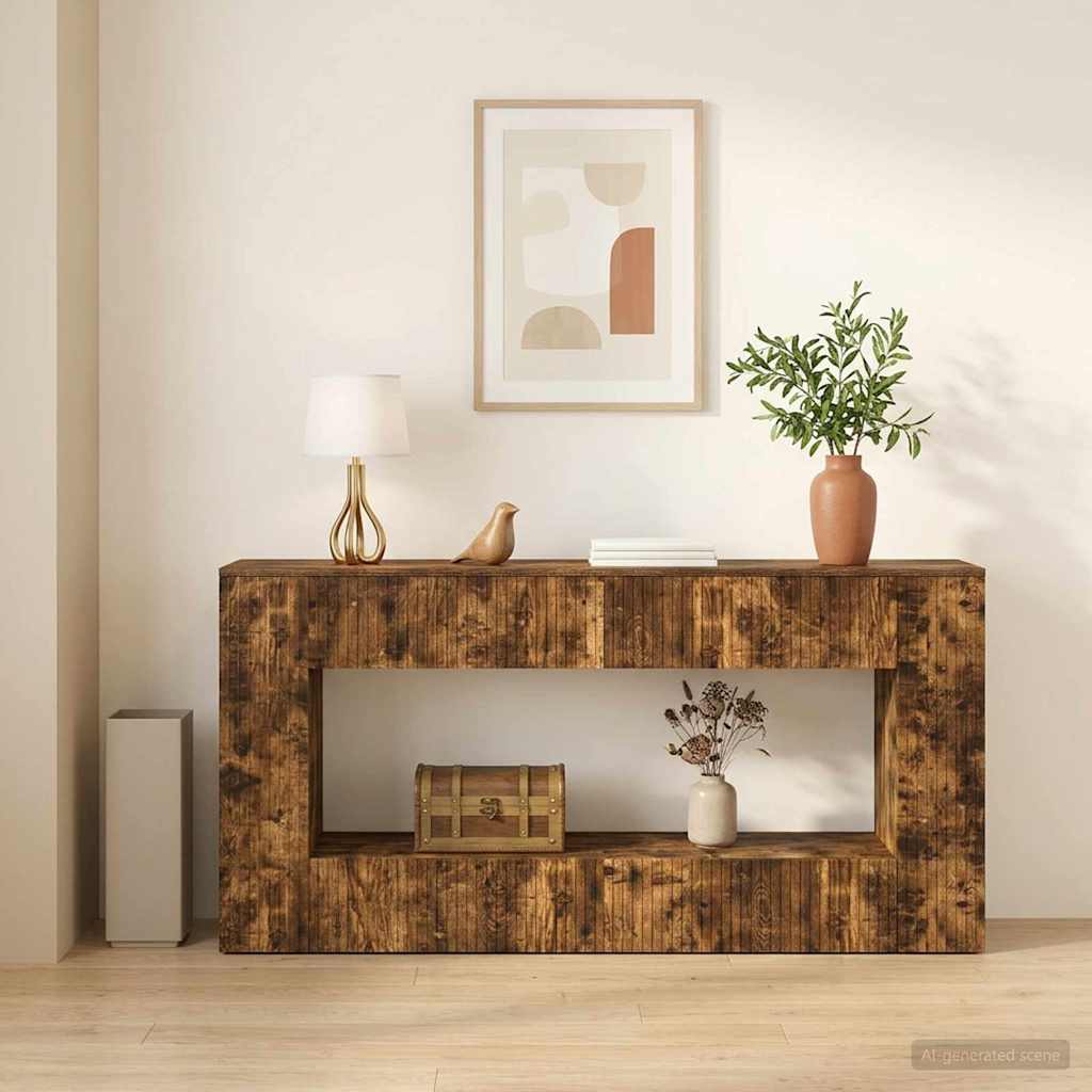 Konsolentisch Räuchereiche 155 x 29 x 74 cm Holzwerkstoff