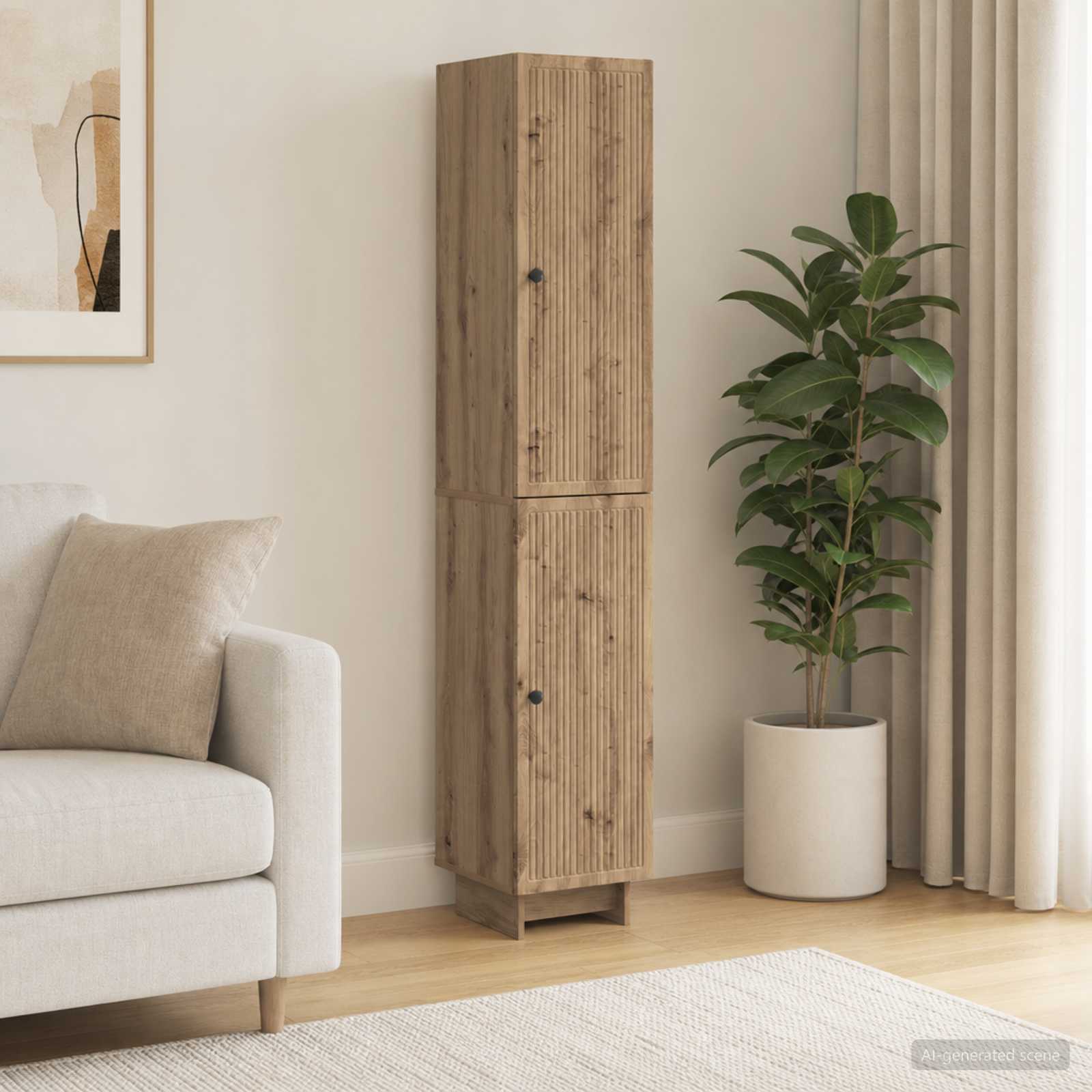 Schrankset 2 stk. Artisan-Eiche Holzwerkstoff