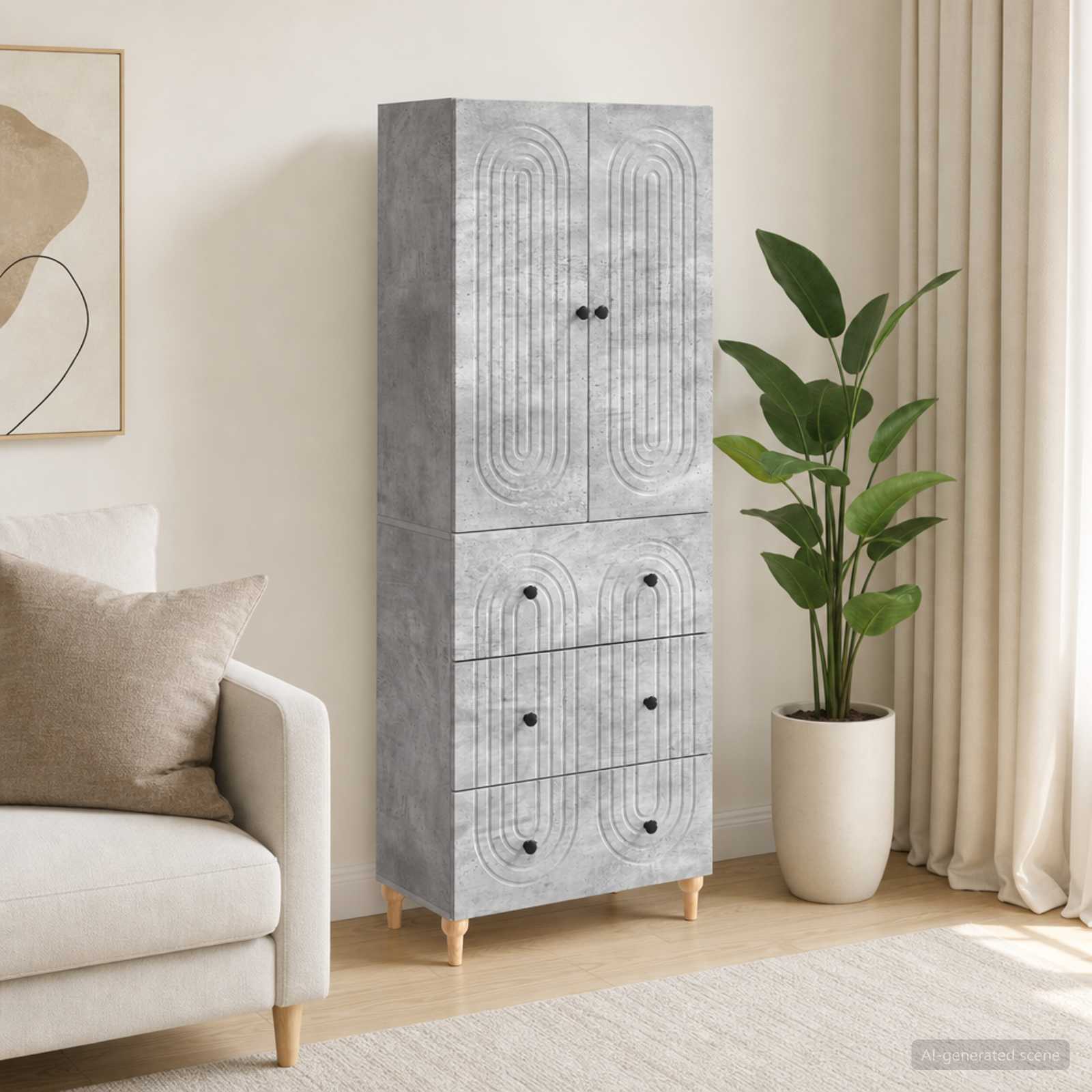 Schrankset 2 stk. Holzwerkstoff