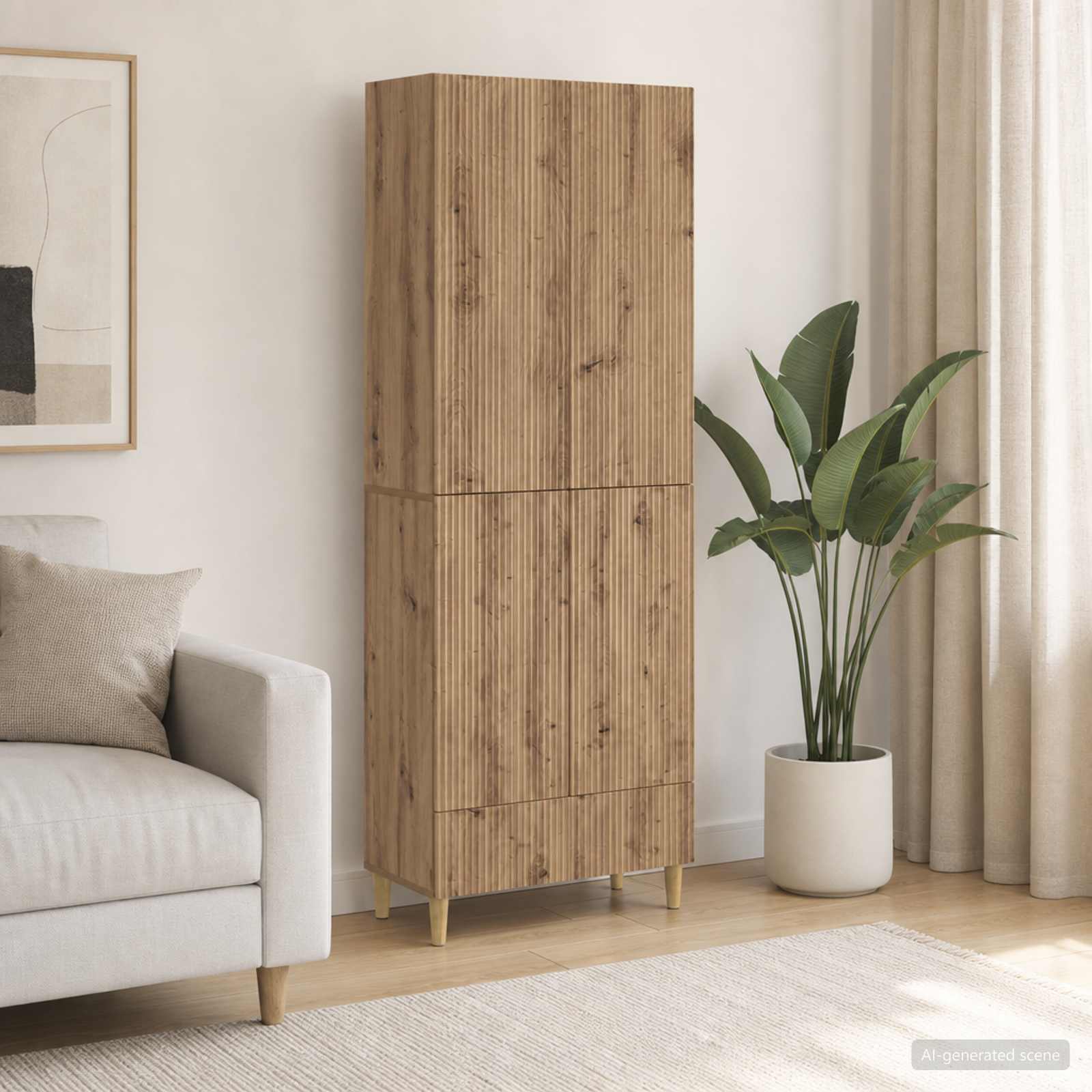 Schrankset 2 stk. Artisan-Eiche Holzwerkstoff