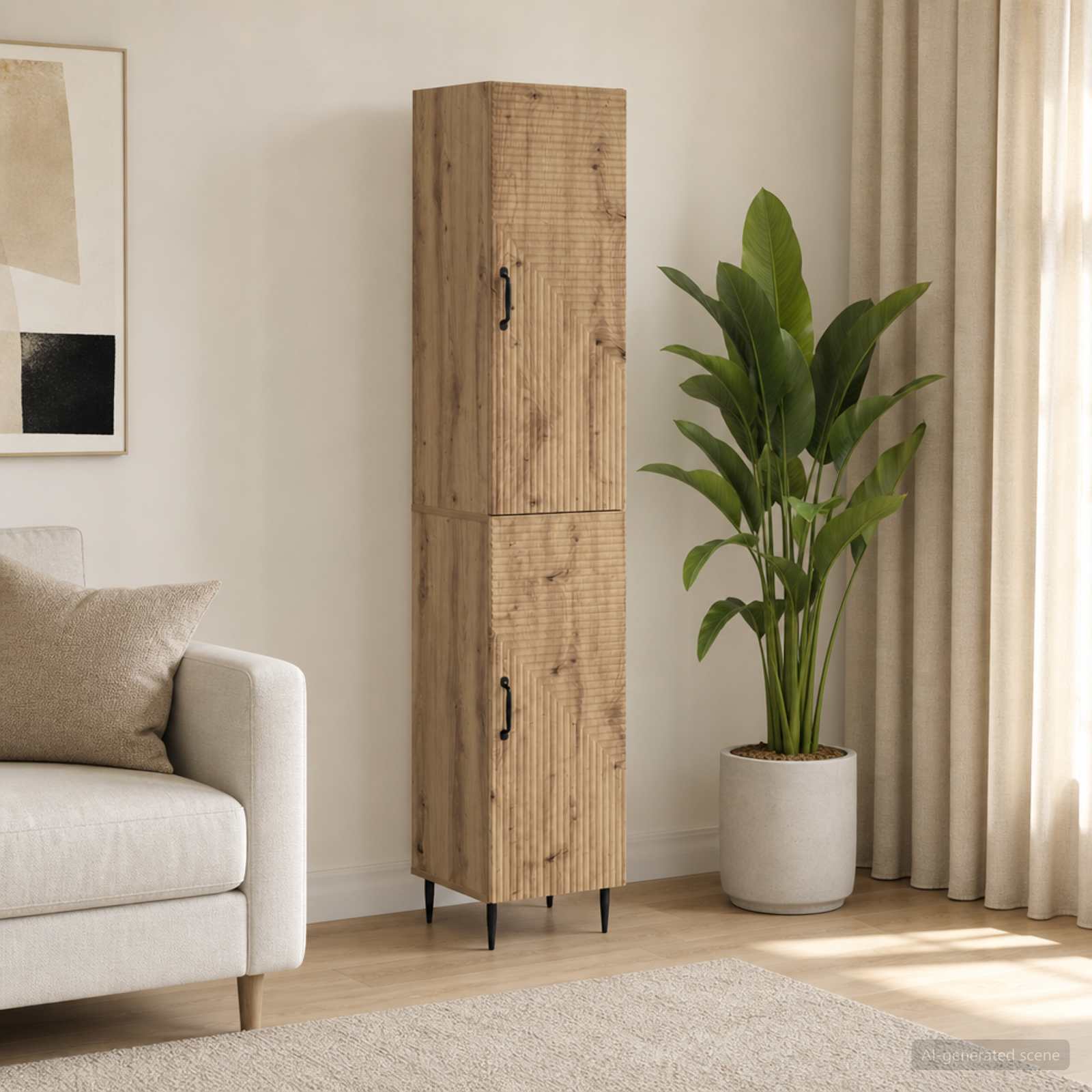 Schrankset 2 stk. Artisan-Eiche Holzwerkstoff