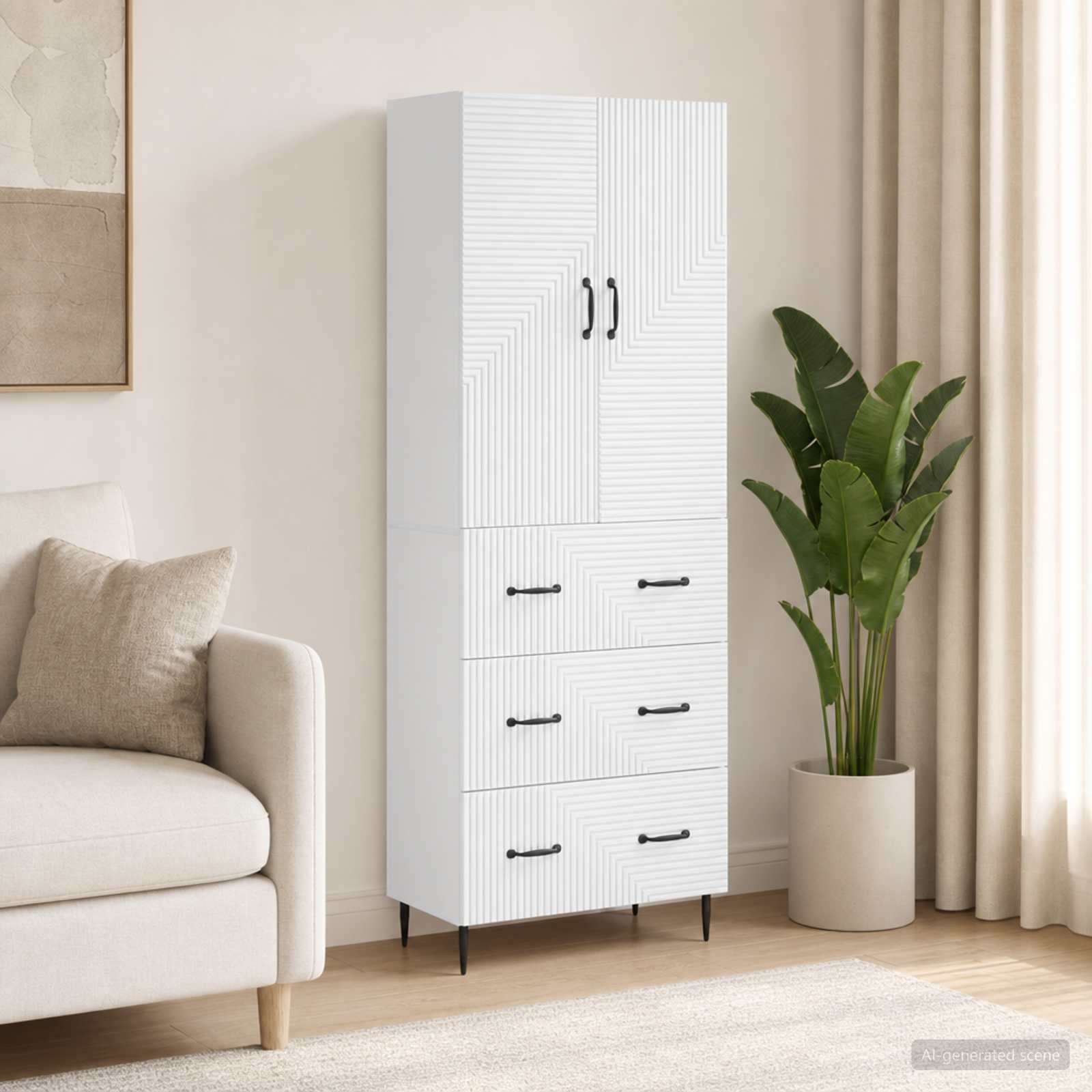 Schrankset 2 stk. 66 x 34,5 x 90 cm Holzwerkstoff