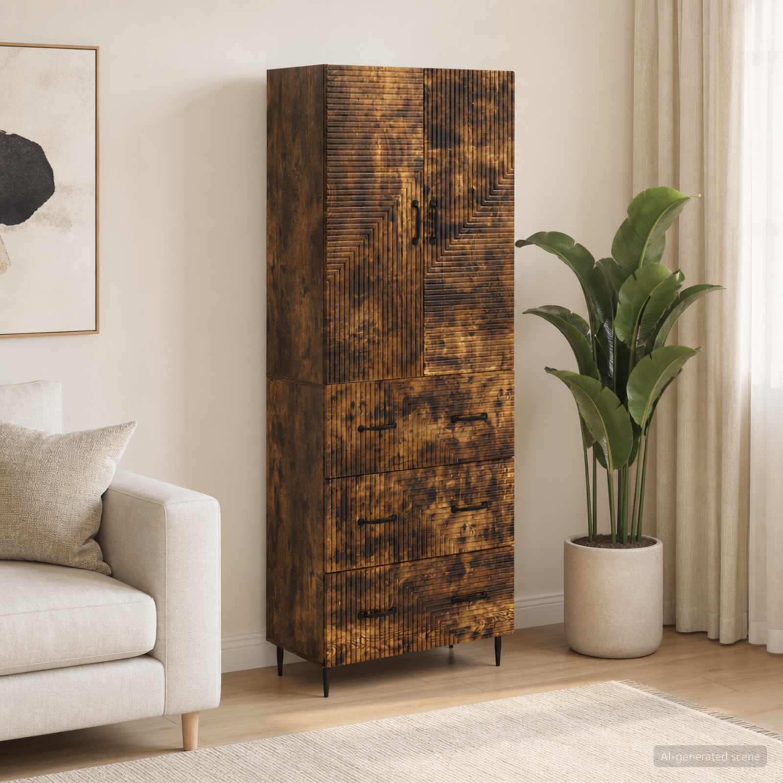Schrankset 2 stk. 66 x 34,5 x 90 cm Holzwerkstoff