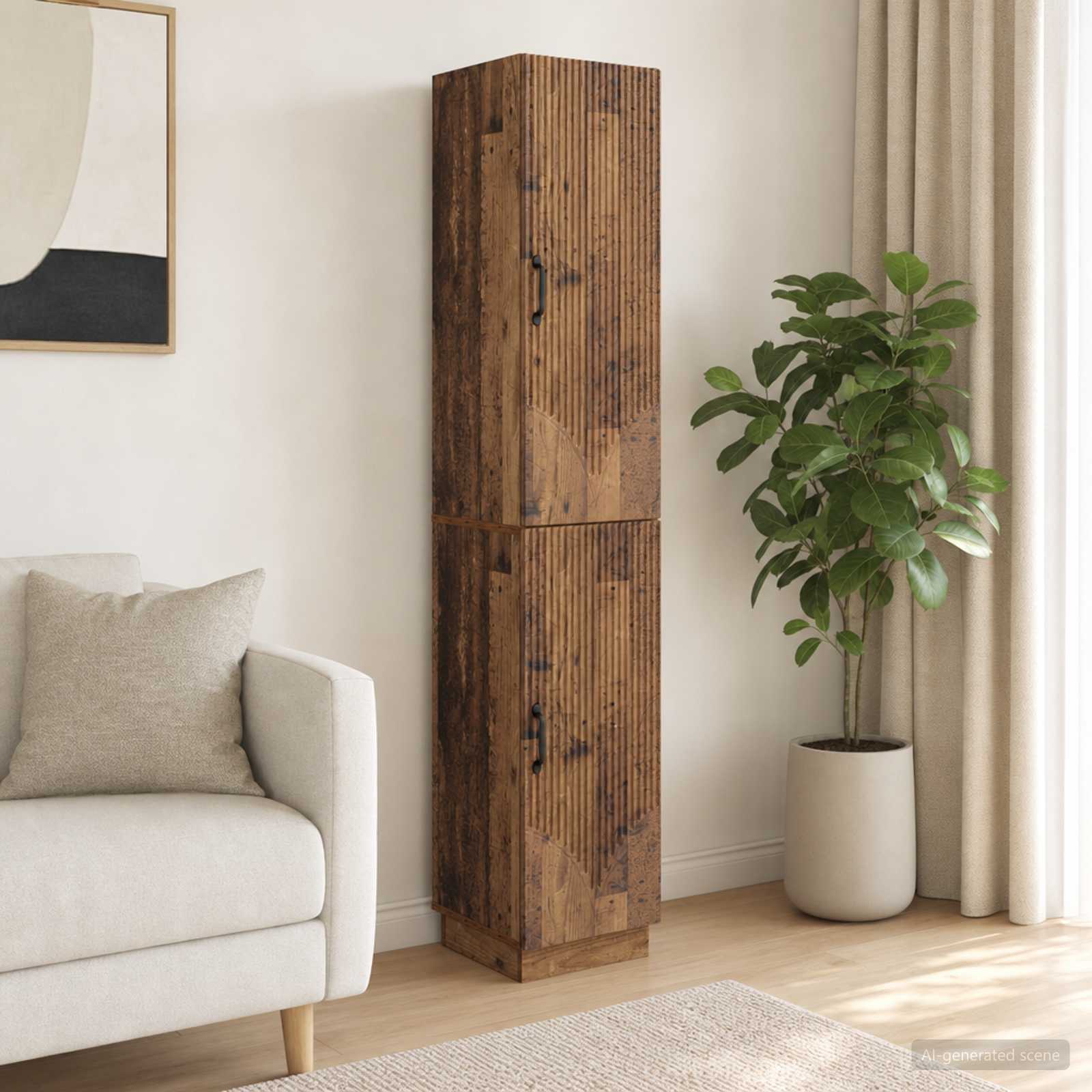 Schrankset 2 stk. Altholz Holzwerkstoff