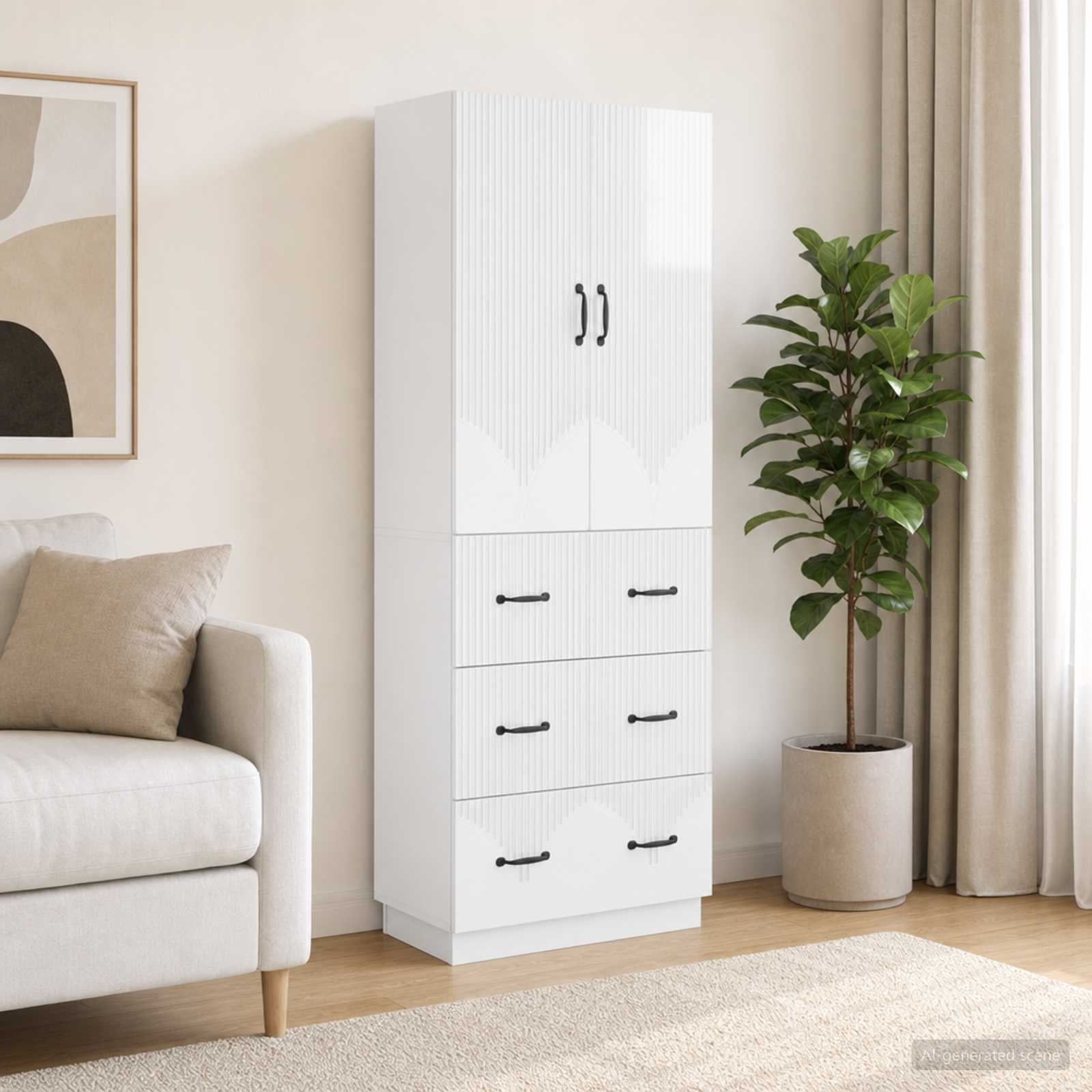 Schrankset 2 stk. 66 x 34,5 x 87 cm Holzwerkstoff