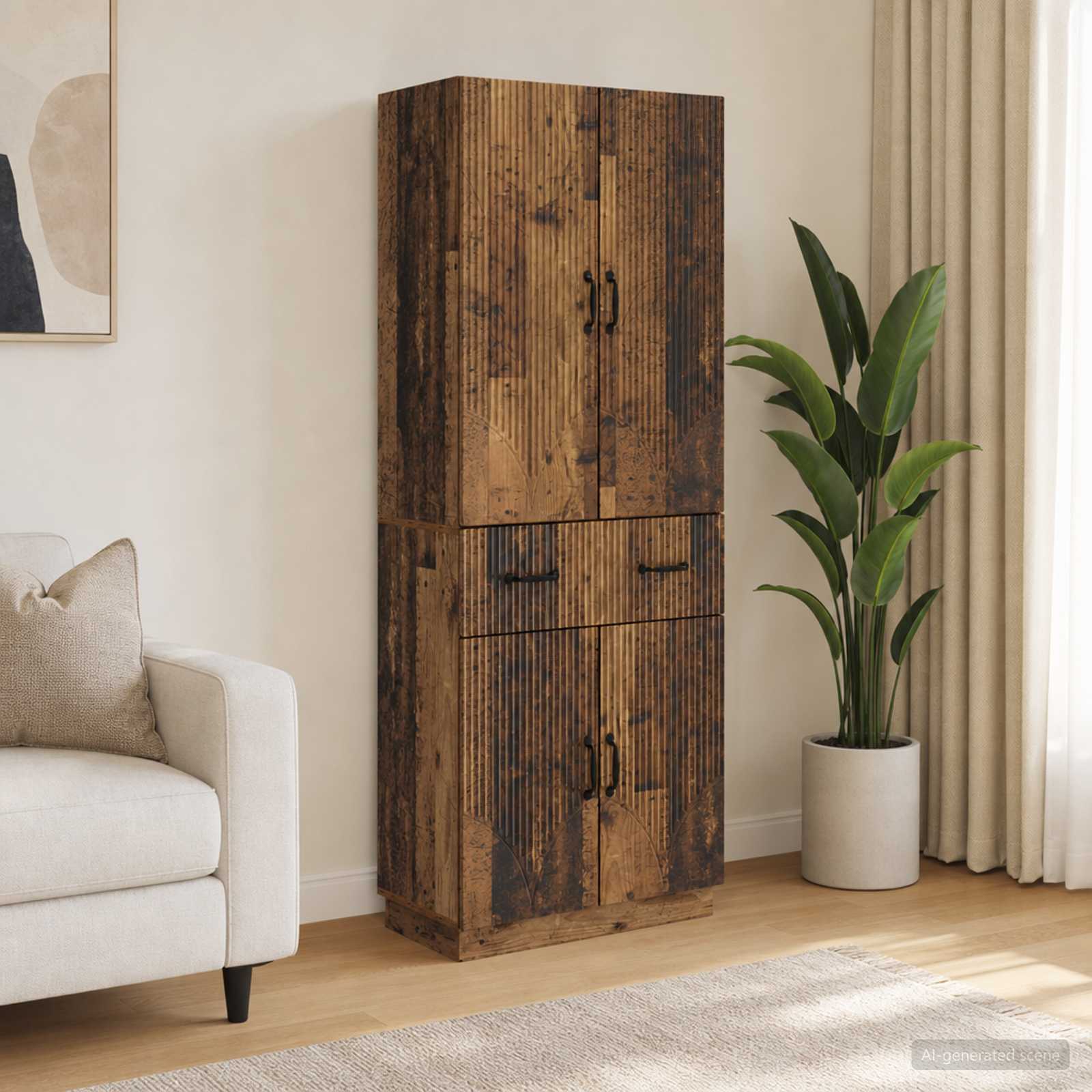 Schrankset 2 stk. Altholz Holzwerkstoff
