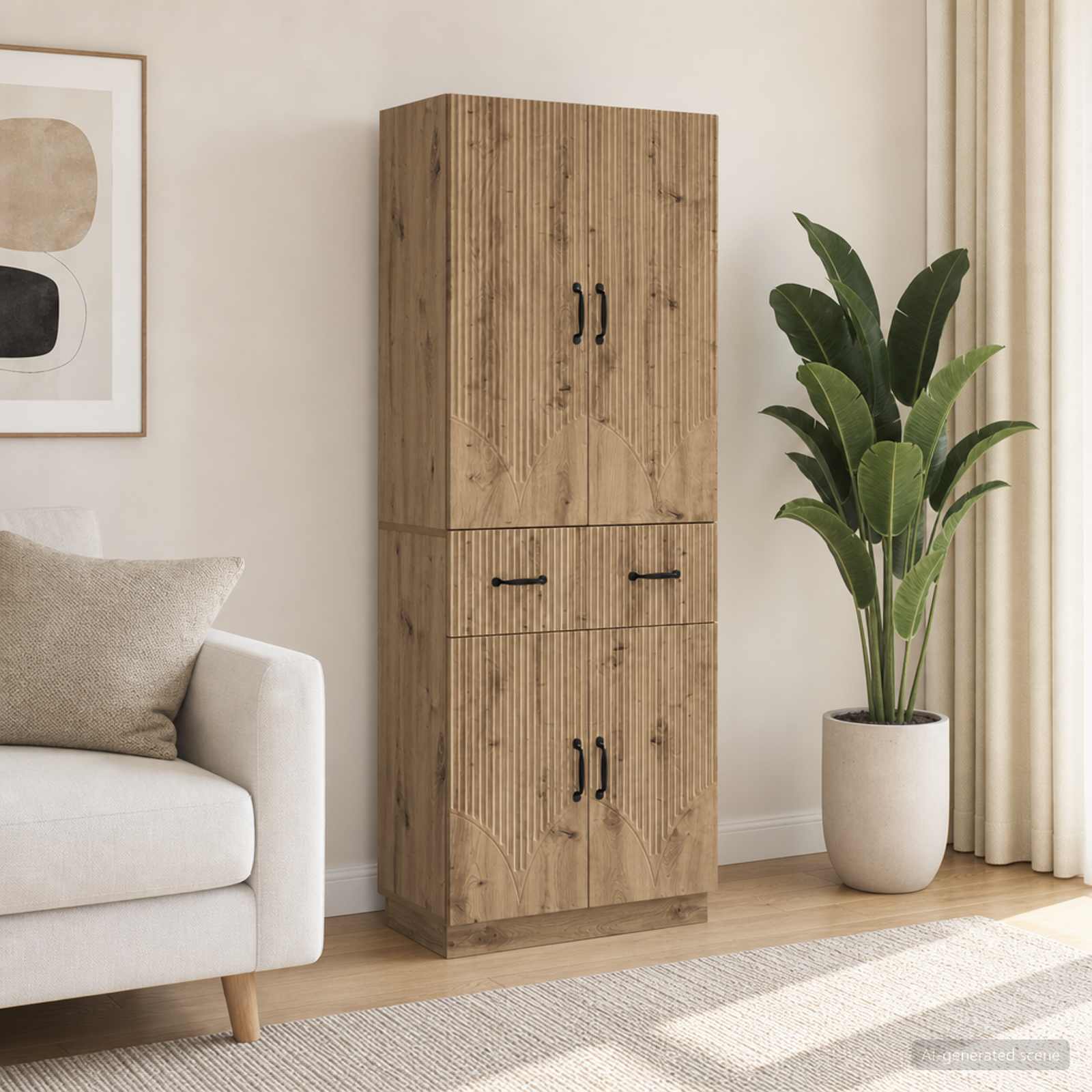 Schrankset 2 stk. Artisan-Eiche Holzwerkstoff