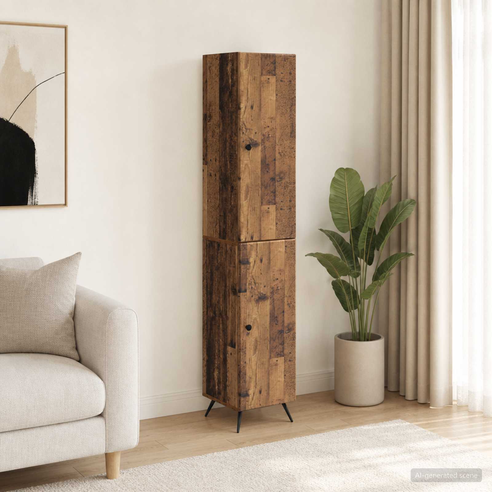 Schrankset 2 stk. Altholz Holzwerkstoff