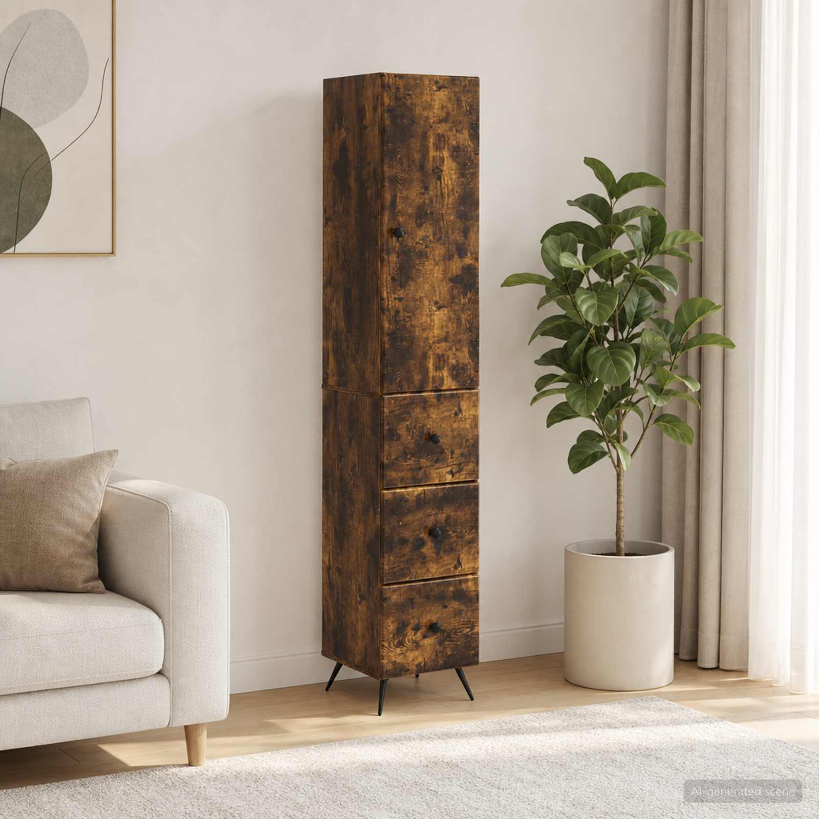 Schrankset 2 stk. 34,5 x 34,5 x 90 cm Holzwerkstoff