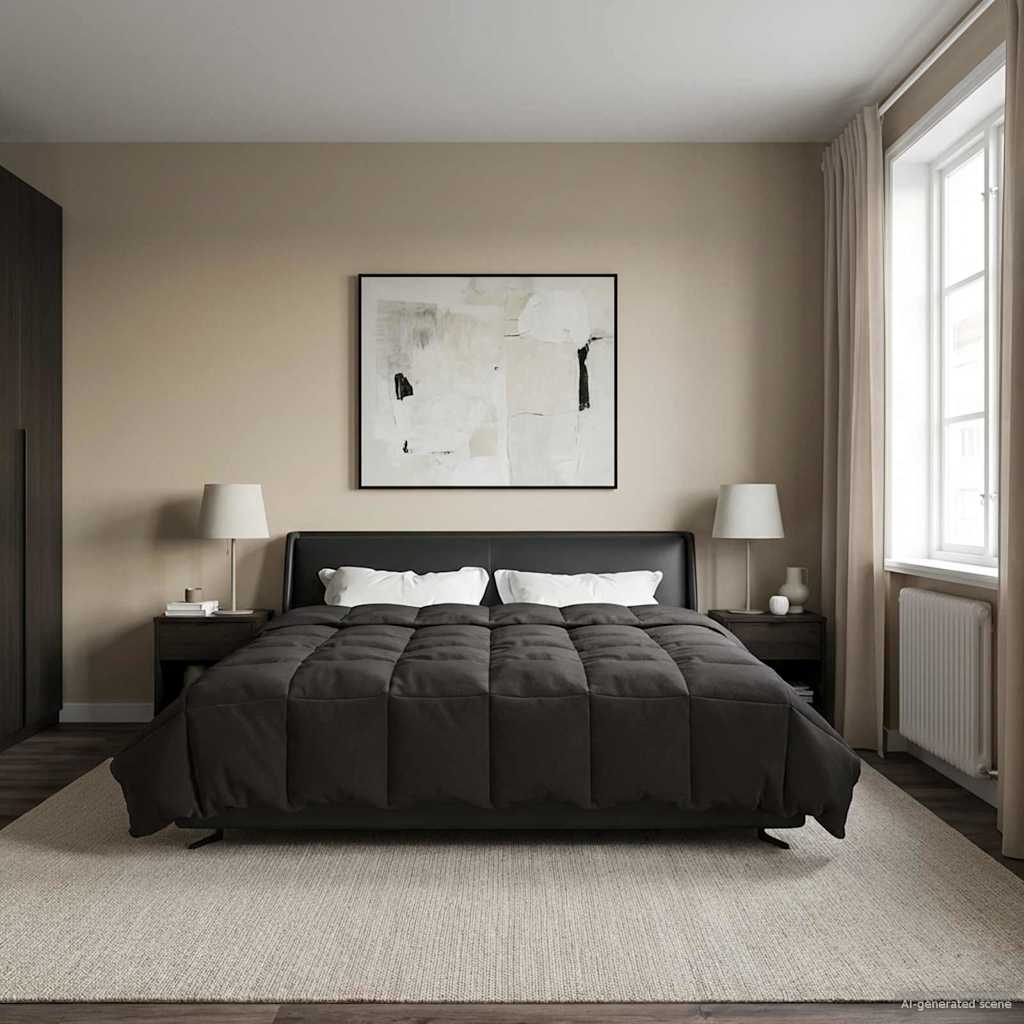 Ganzjahresbettdecke 260 x 220 cm 4 Jahreszeiten Anthrazit