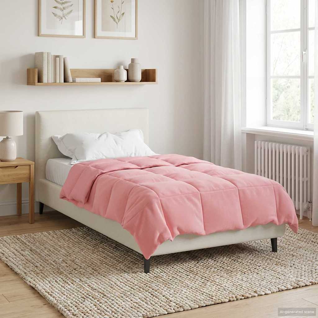 Ganzjahresbettdecke 155 x 220 cm 4 Jahreszeiten Rosa