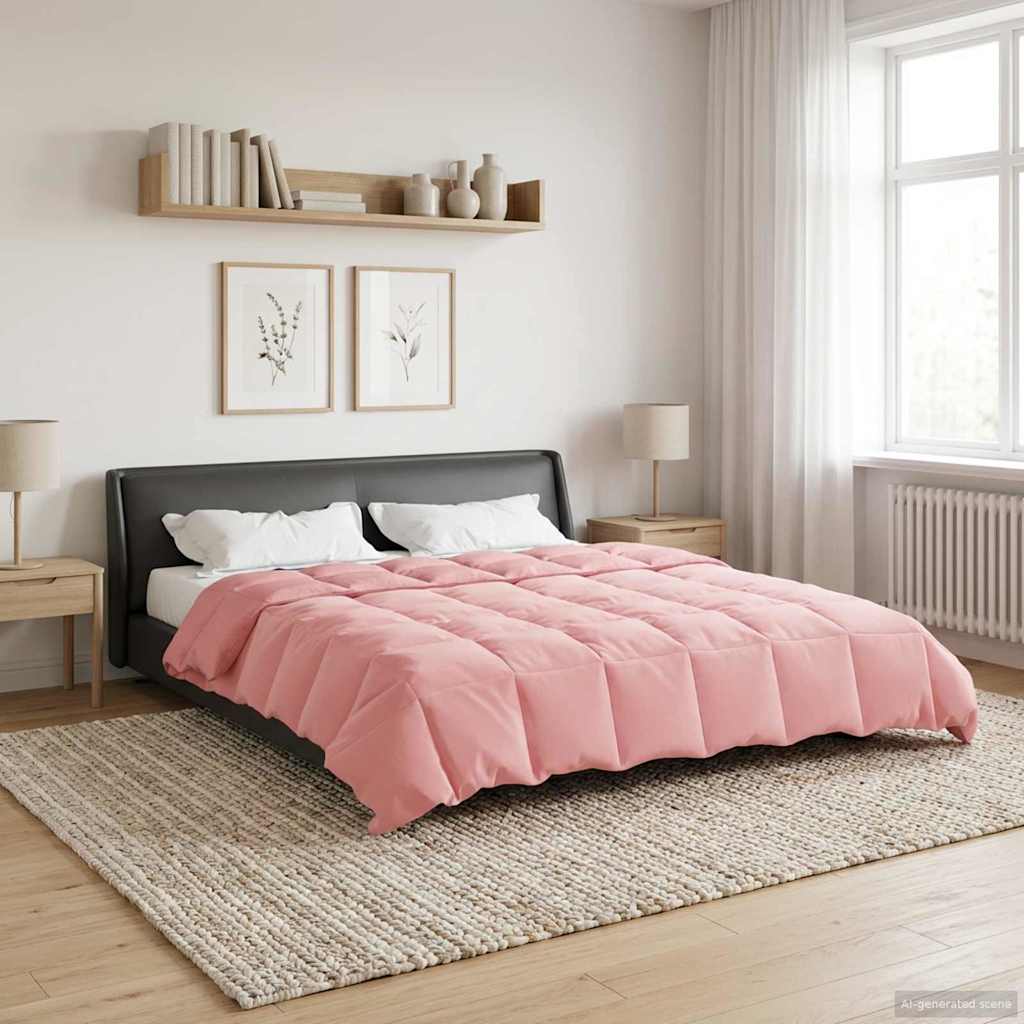 Ganzjahresbettdecke 200 x 220 cm 4 Jahreszeiten Rosa