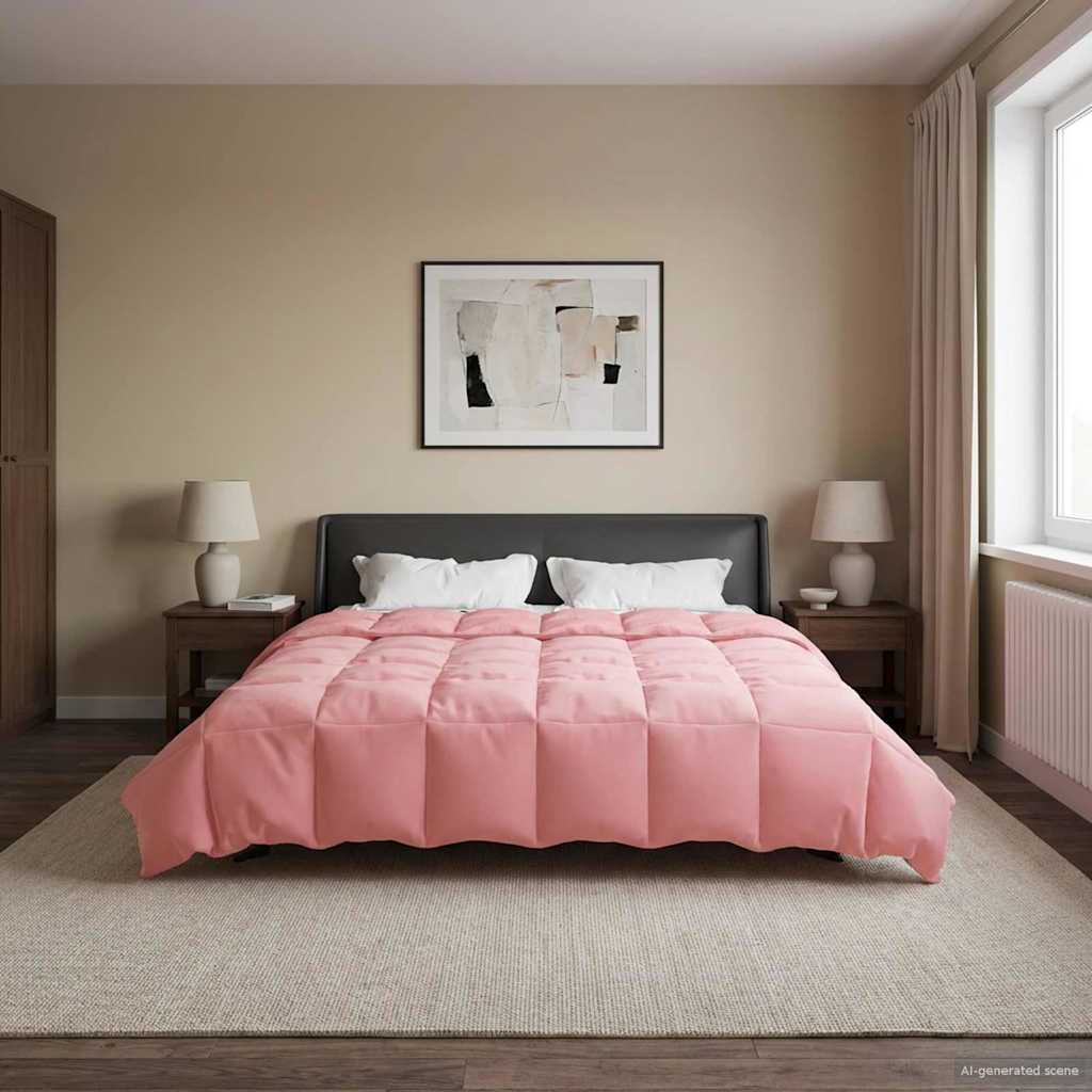 Ganzjahresbettdecke 220 x 240 cm 4 Jahreszeiten Rosa