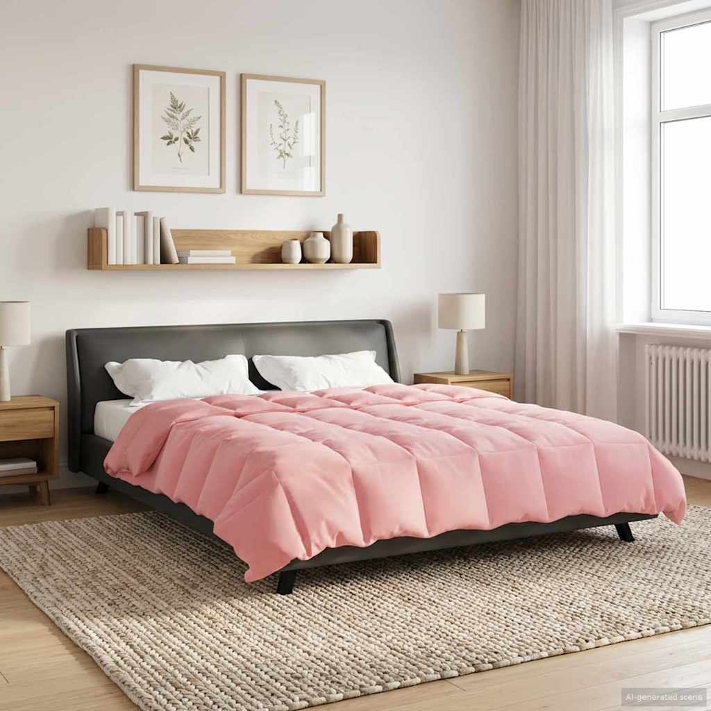 Ganzjahresbettdecke 220 x 260 cm 4 Jahreszeiten Rosa