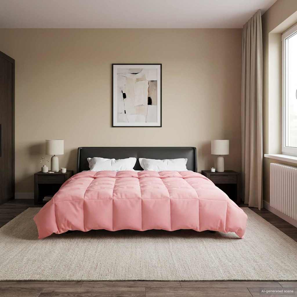 Ganzjahresbettdecke 240 x 260 cm 4 Jahreszeiten Rosa