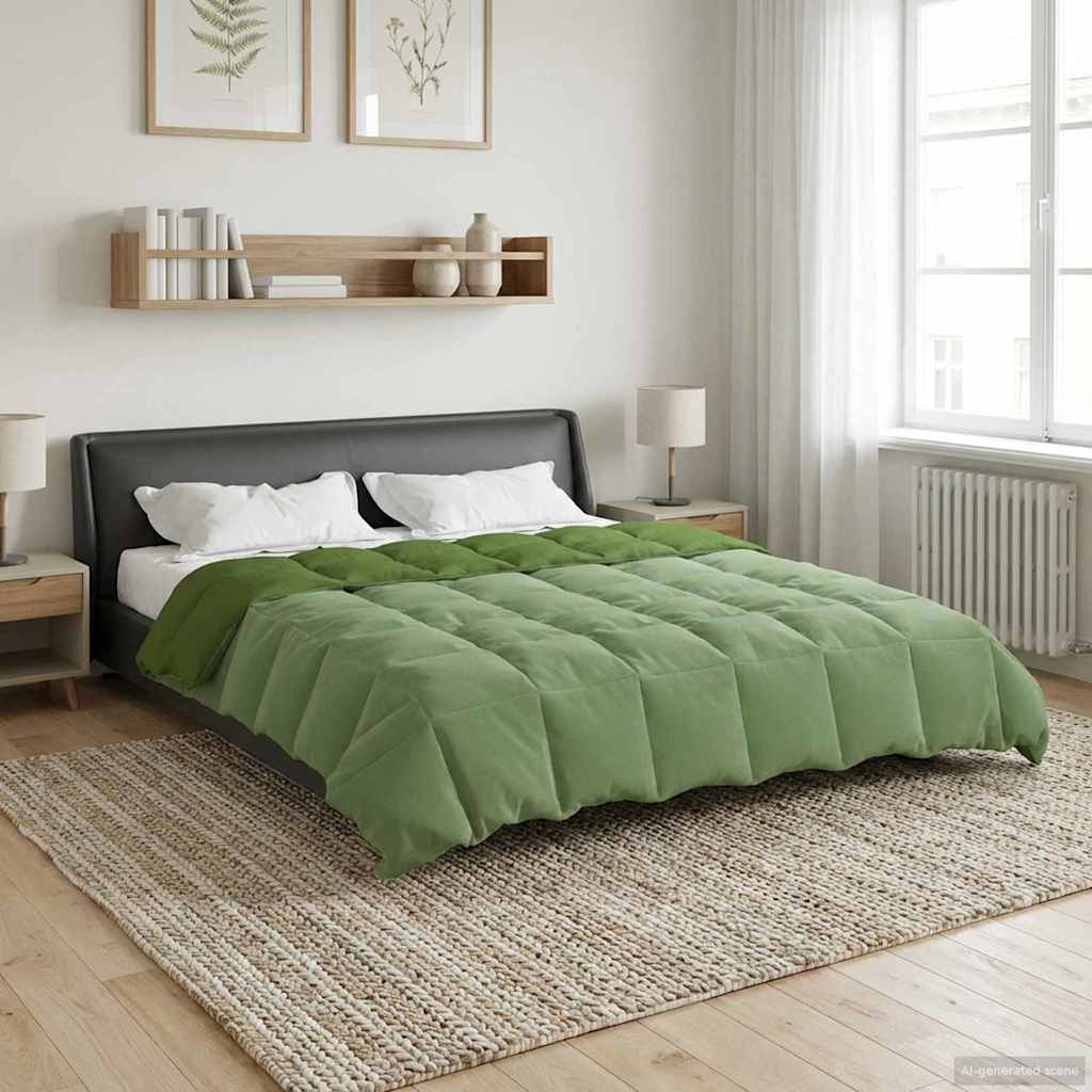 Ganzjahresbettdecke 200 x 200 cm 4 Jahreszeiten Grün