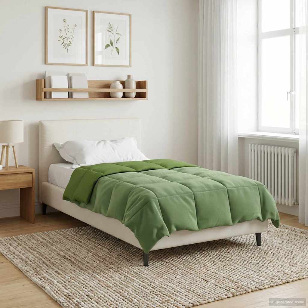 Ganzjahresbettdecke 135 x 220 cm 4 Jahreszeiten Grün