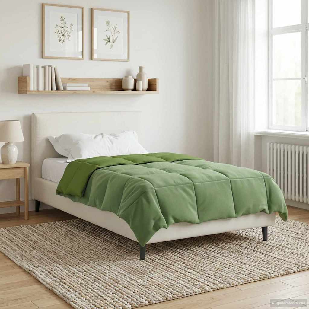 Ganzjahresbettdecke 140 x 220 cm 4 Jahreszeiten Grün