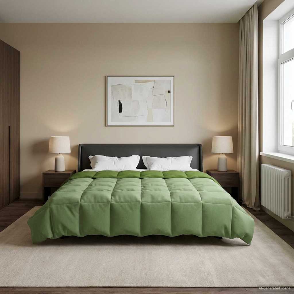 Ganzjahresbettdecke 220 x 260 cm 4 Jahreszeiten Grün
