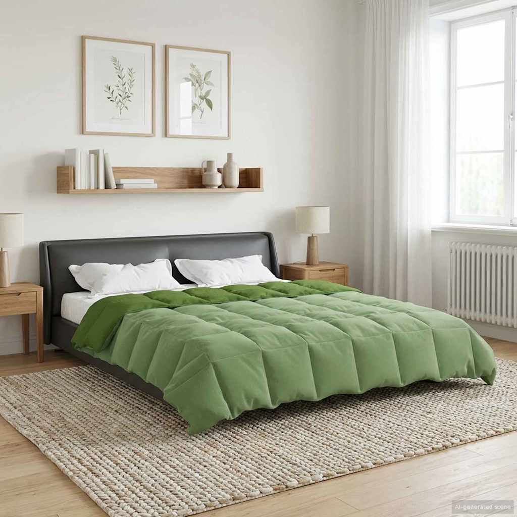 Ganzjahresbettdecke 240 x 260 cm 4 Jahreszeiten Grün