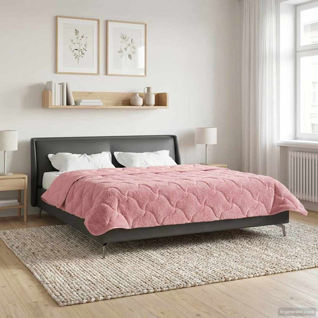 Sommerdecke 200 x 200 cm Sommer Rosa Atmungsaktiv