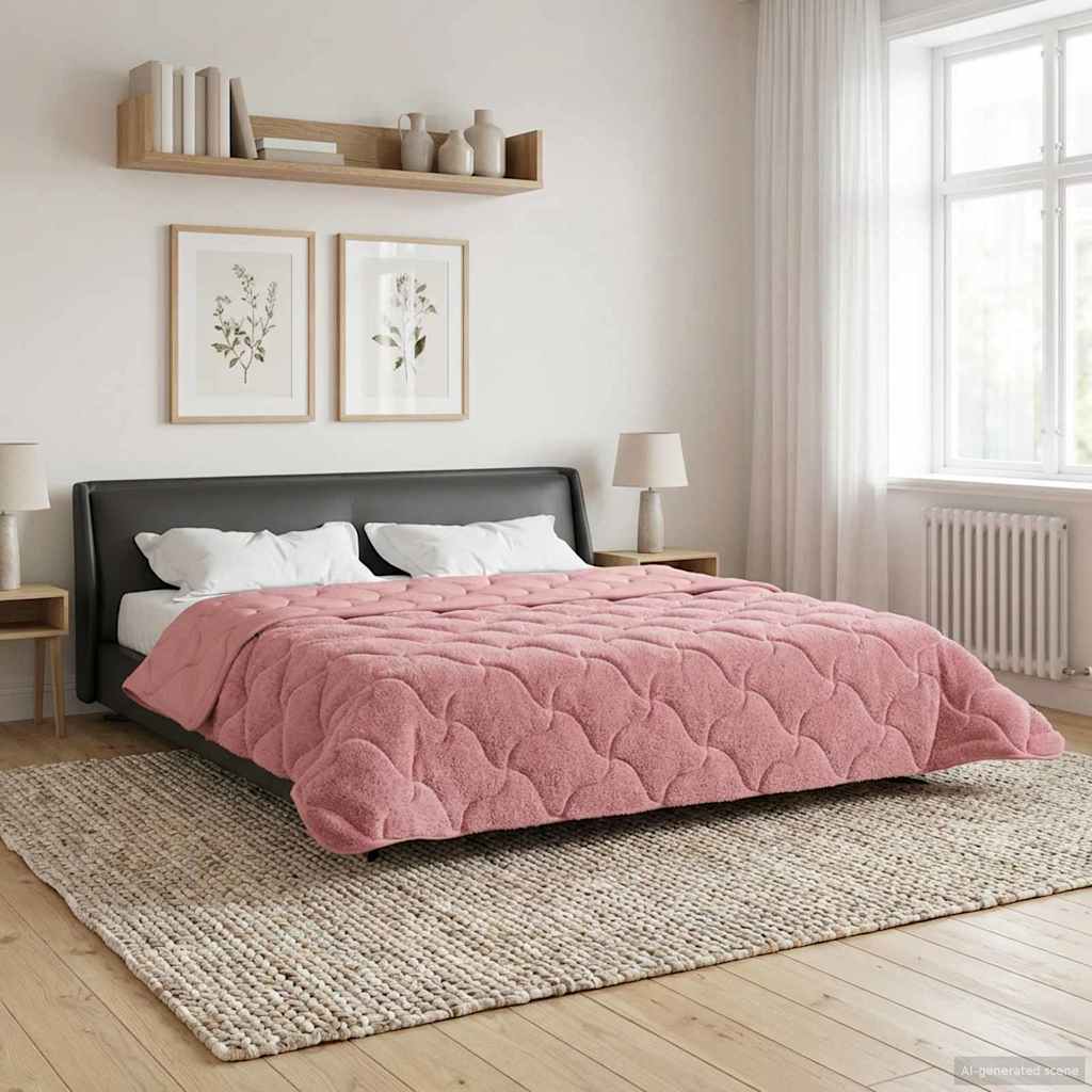 Sommerdecke 240 x 260 cm Sommer Rosa Atmungsaktiv