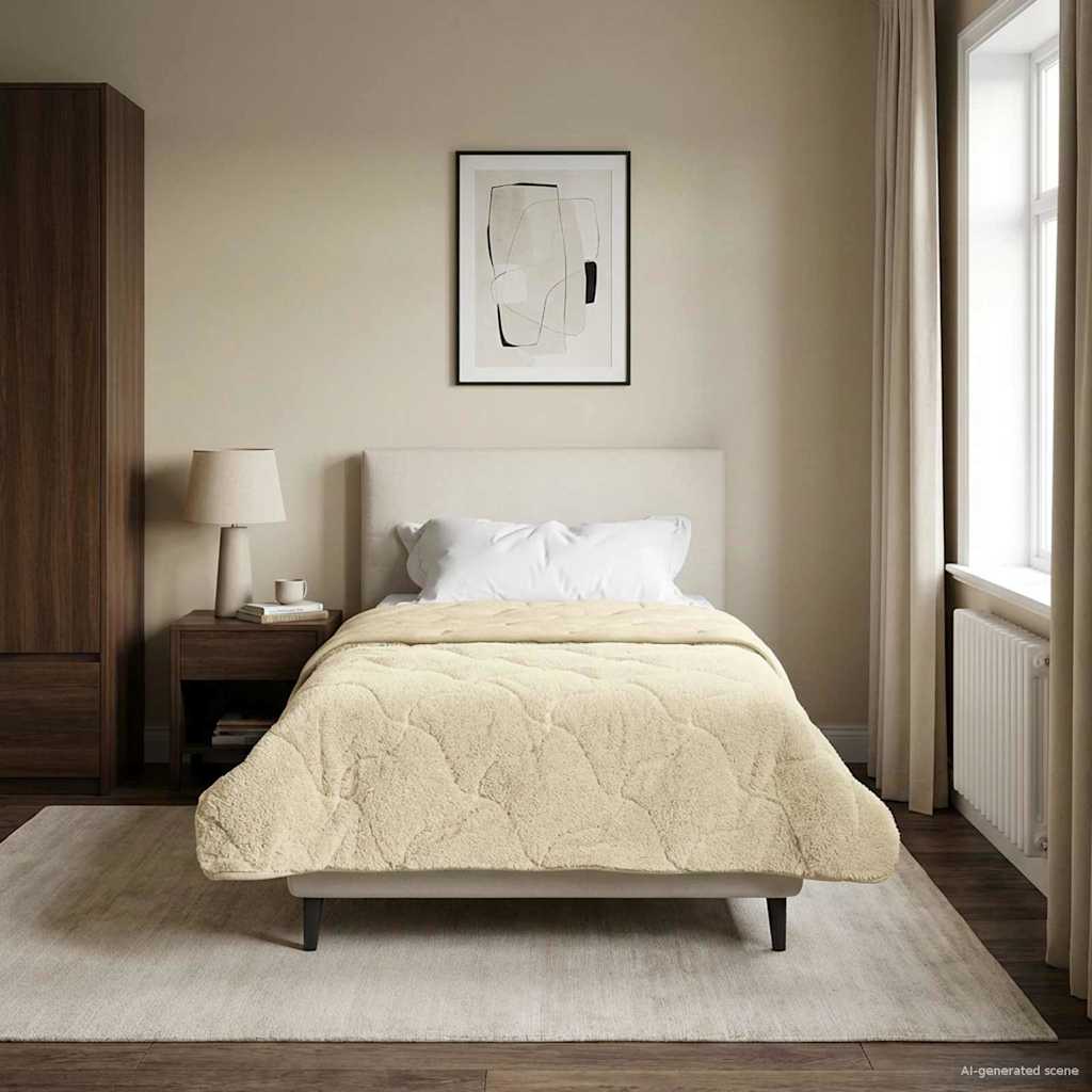 Sommerdecke 140 x 200 cm Sommer Creme Atmungsaktiv
