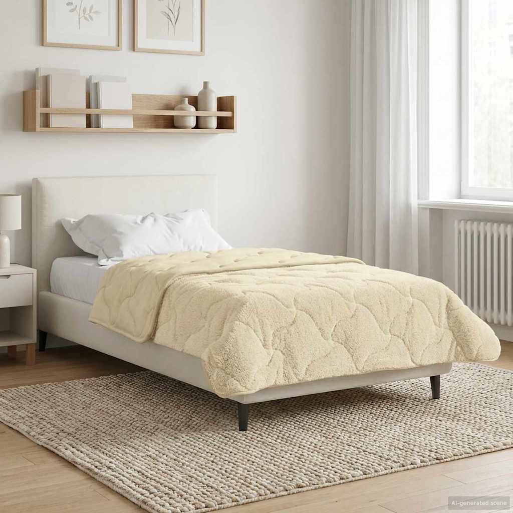 Sommerdecke 155 x 220 cm Sommer Creme Atmungsaktiv