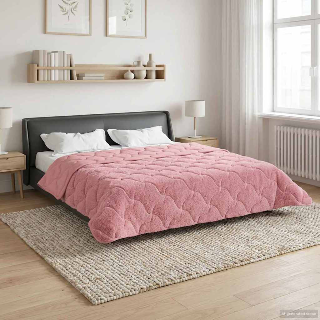 Winterbettdecke 220 x 240 cm Winter Rosa Atmungsaktiv