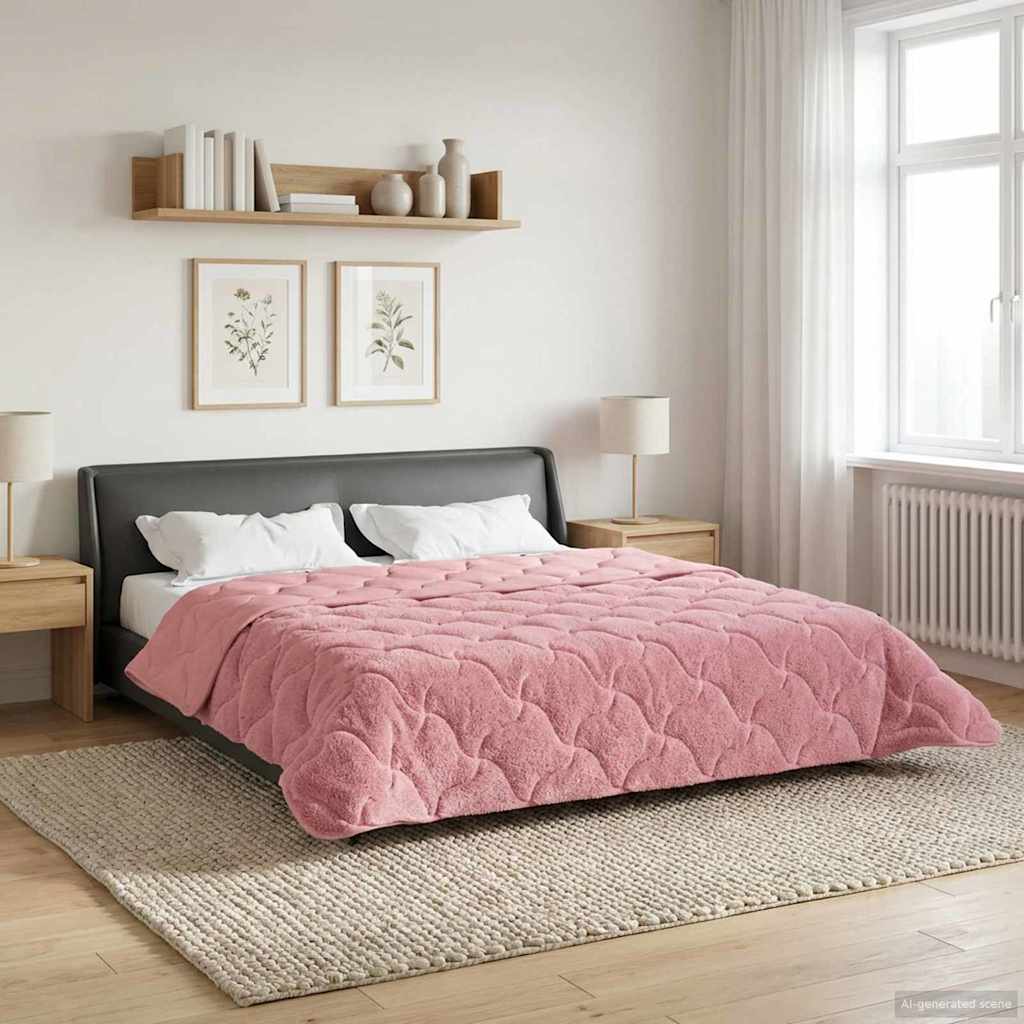 Winterbettdecke 240 x 260 cm Winter Rosa Atmungsaktiv