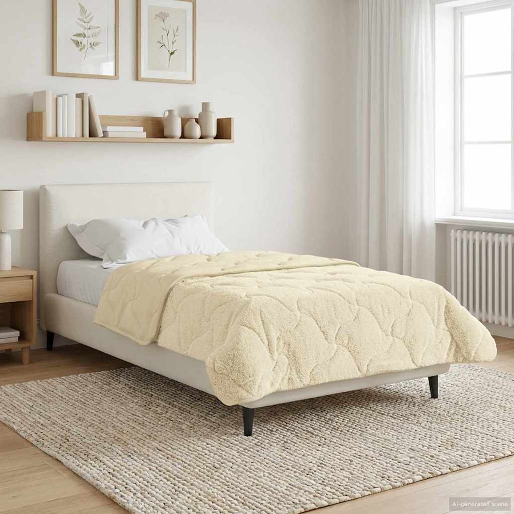 Winterbettdecke 135 x 200 cm Winter Creme Atmungsaktiv