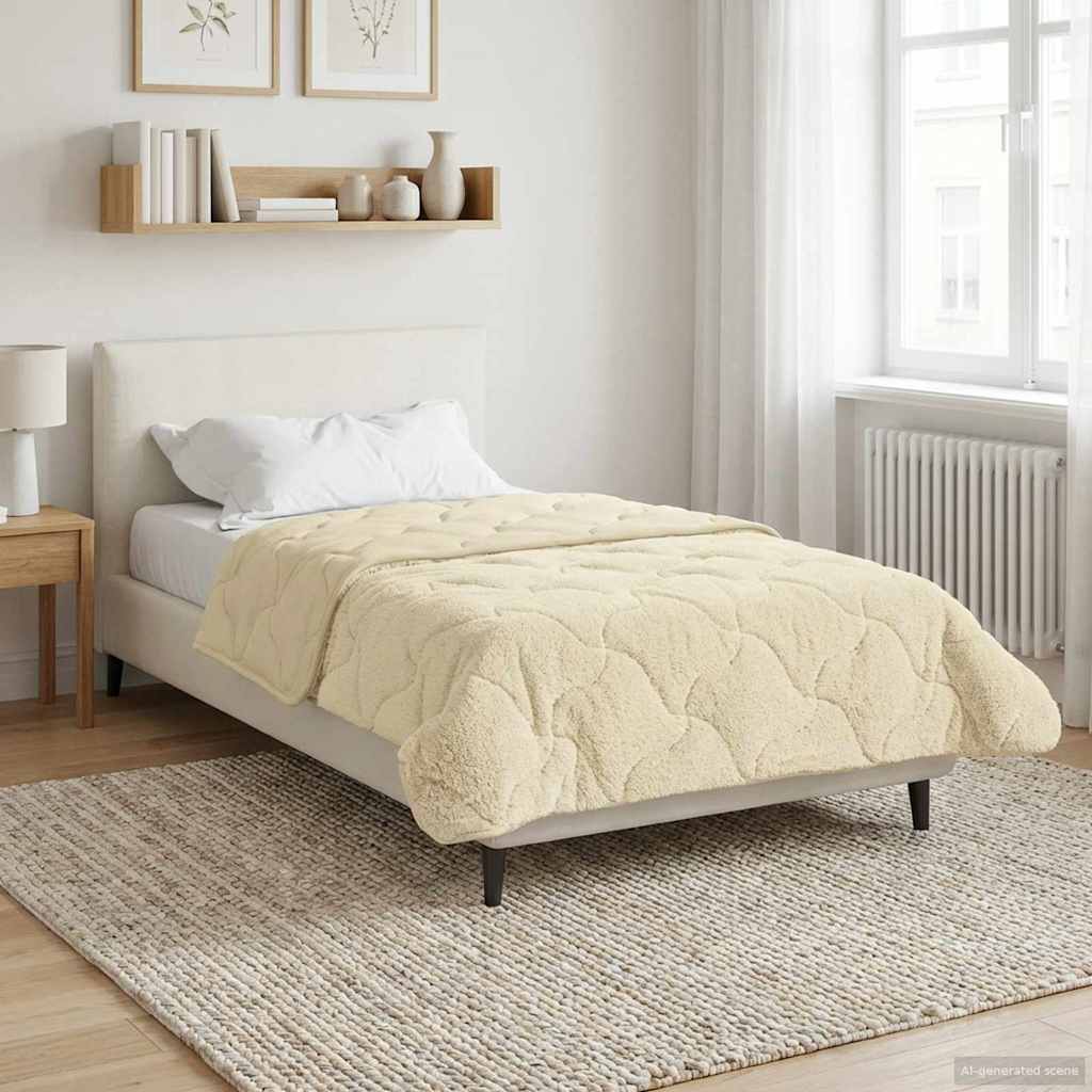 Winterbettdecke 155 x 220 cm Winter Creme Atmungsaktiv
