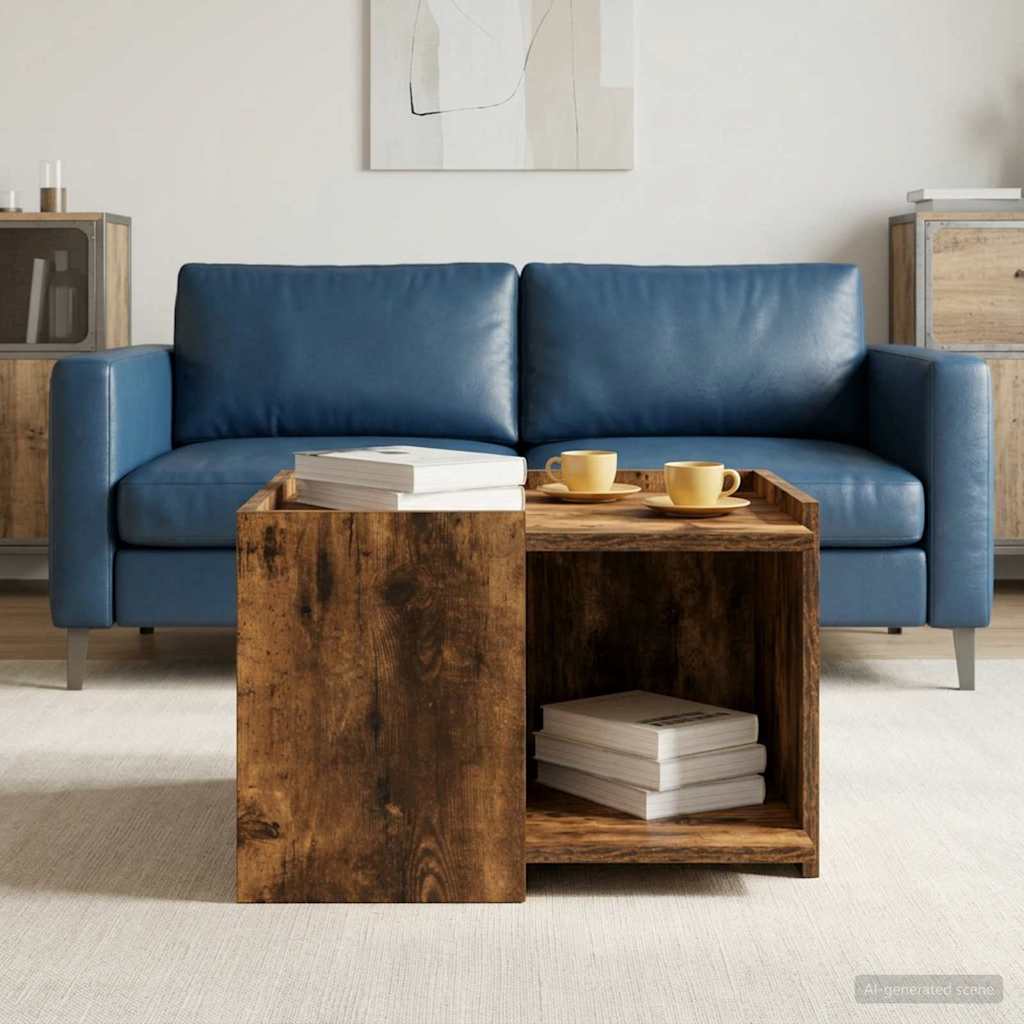 Couchtisch Räuchereiche 50,5 x 50 x 33 cm Holzwerkstoff