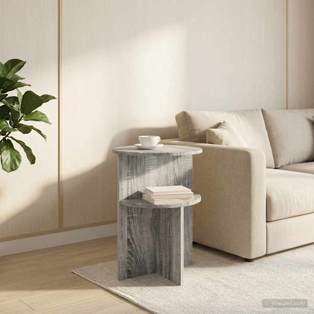 Beistelltisch Graues Sonoma Ø 39,5 x 55 cm Holzwerkstoff