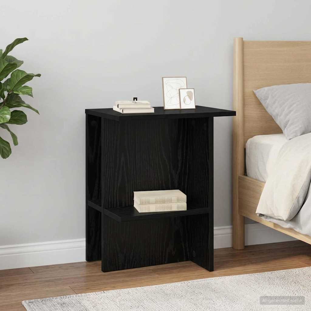 Couchtisch Schwarz Eichen-Optik 40 x 30 x 49 cm Holzwerkstoff