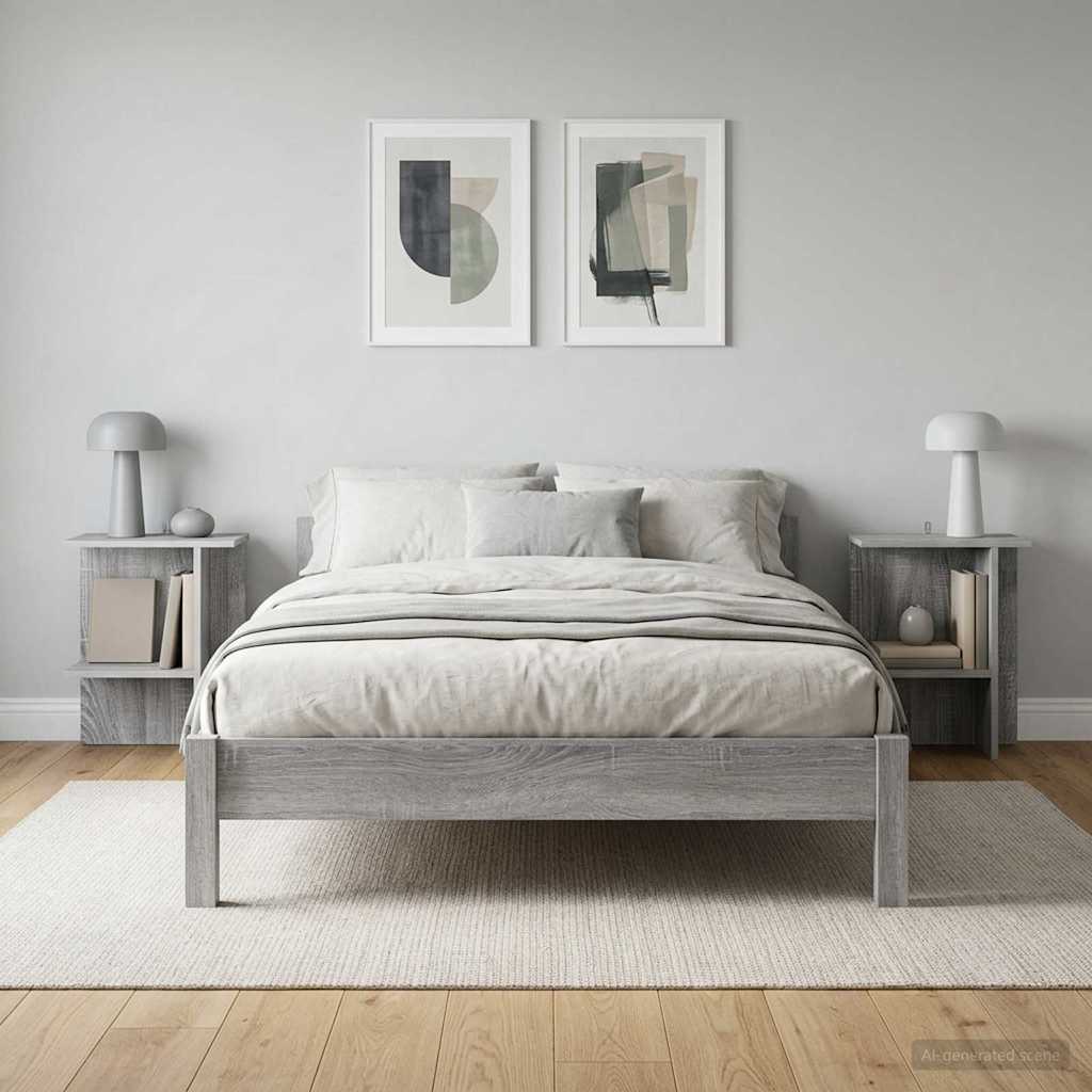 Couchtisch 2 stk. Sonoma-Grau 40 x 30 x 49 cm Holzwerkstoff