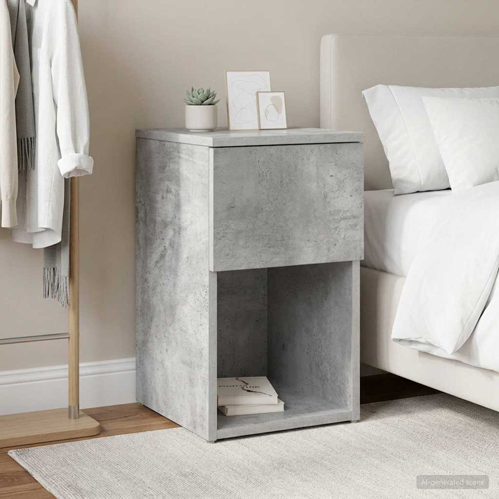 Bettschrank Betongrau 29 x 31,5 x 49 cm Holzwerkstoff