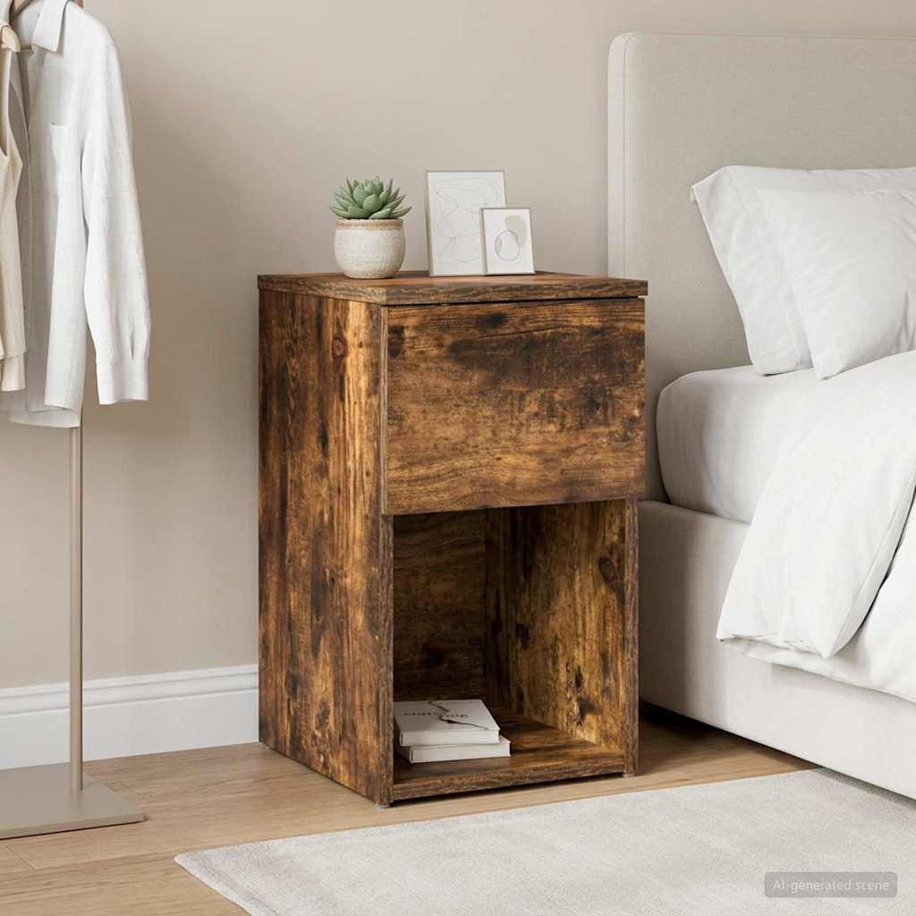 Bettschrank Räuchereiche 29 x 31,5 x 49 cm Holzwerkstoff