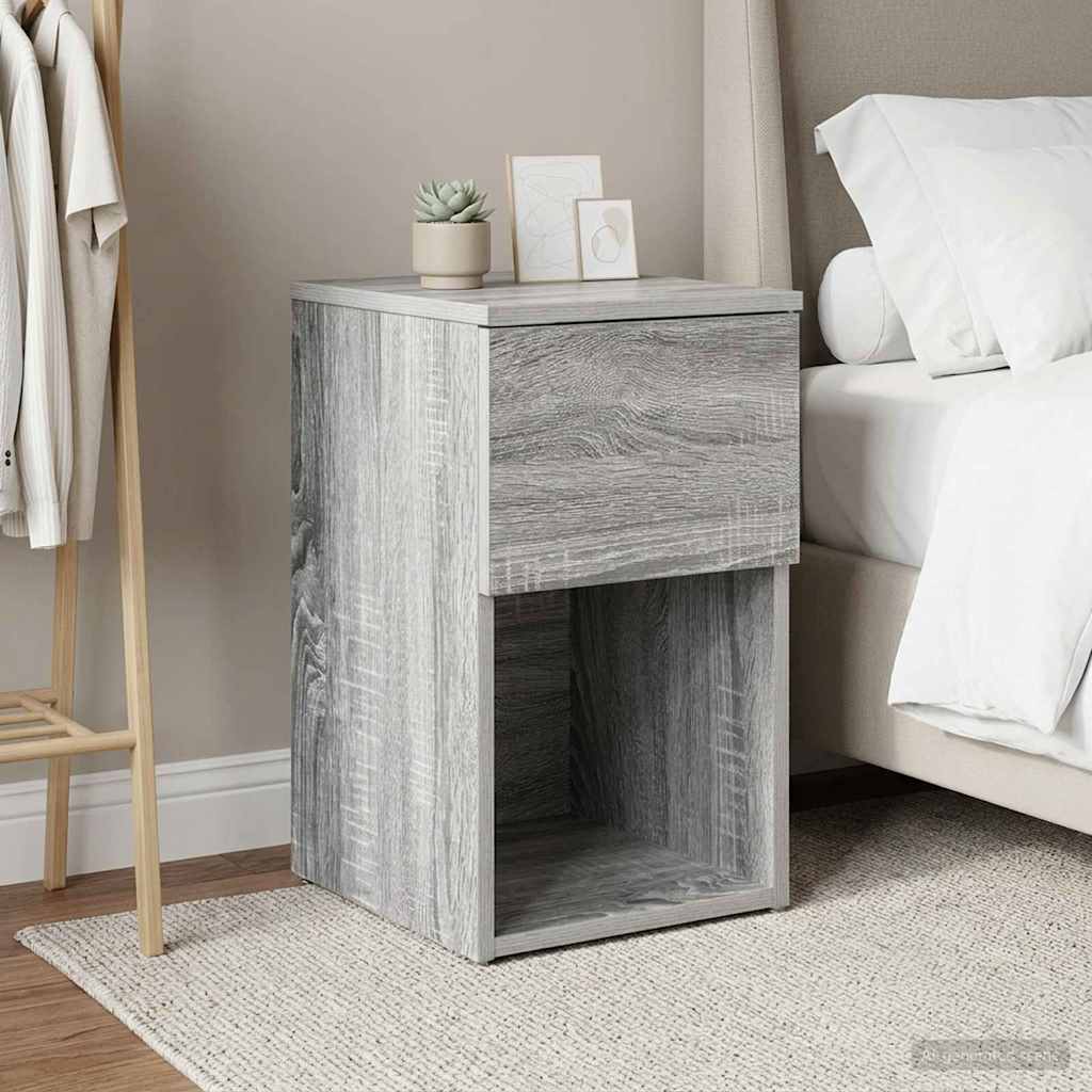 Bettschrank Sonoma-Grau 29 x 31,5 x 49 cm Holzwerkstoff