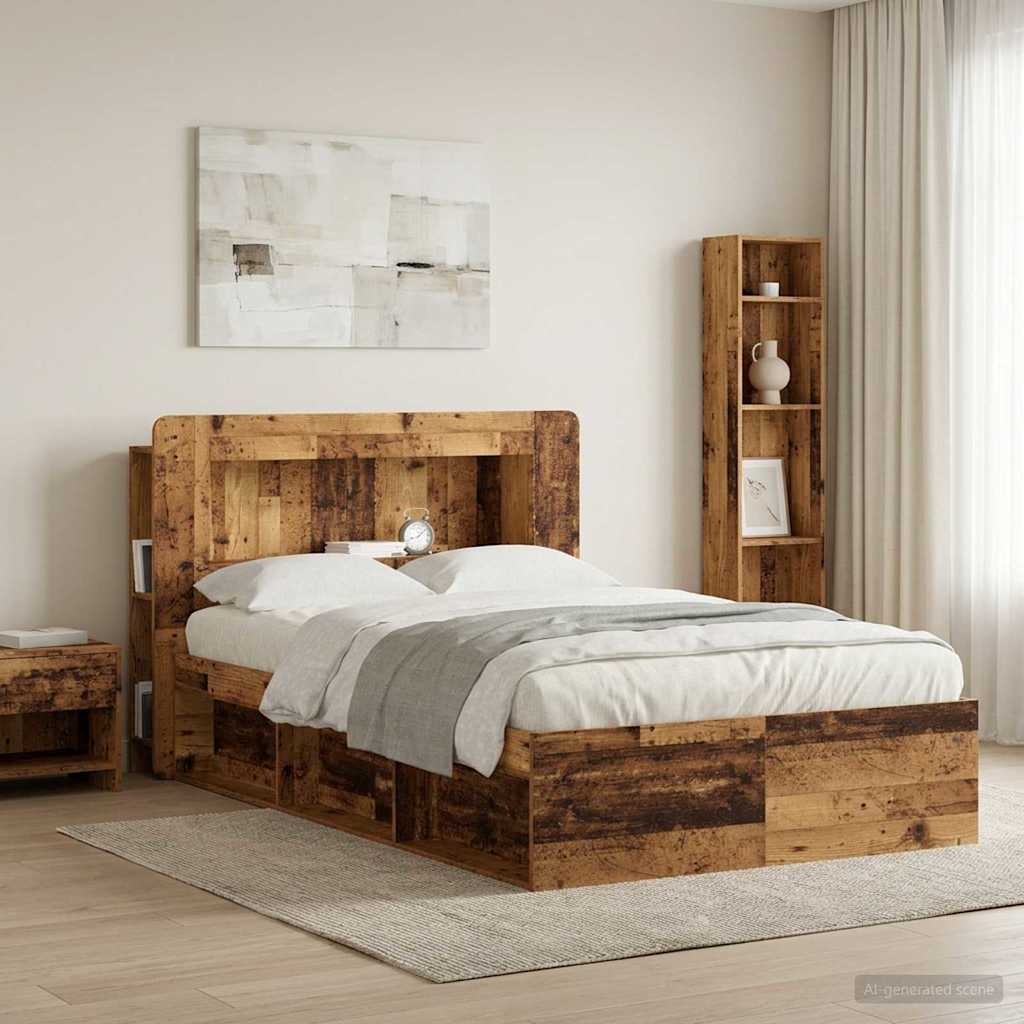 Kopfteil Schrank mit Speicher Altholz Holzwerkstoff