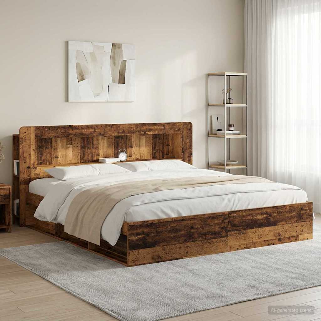 Kopfteil Schrank mit Speicher Altholz Holzwerkstoff