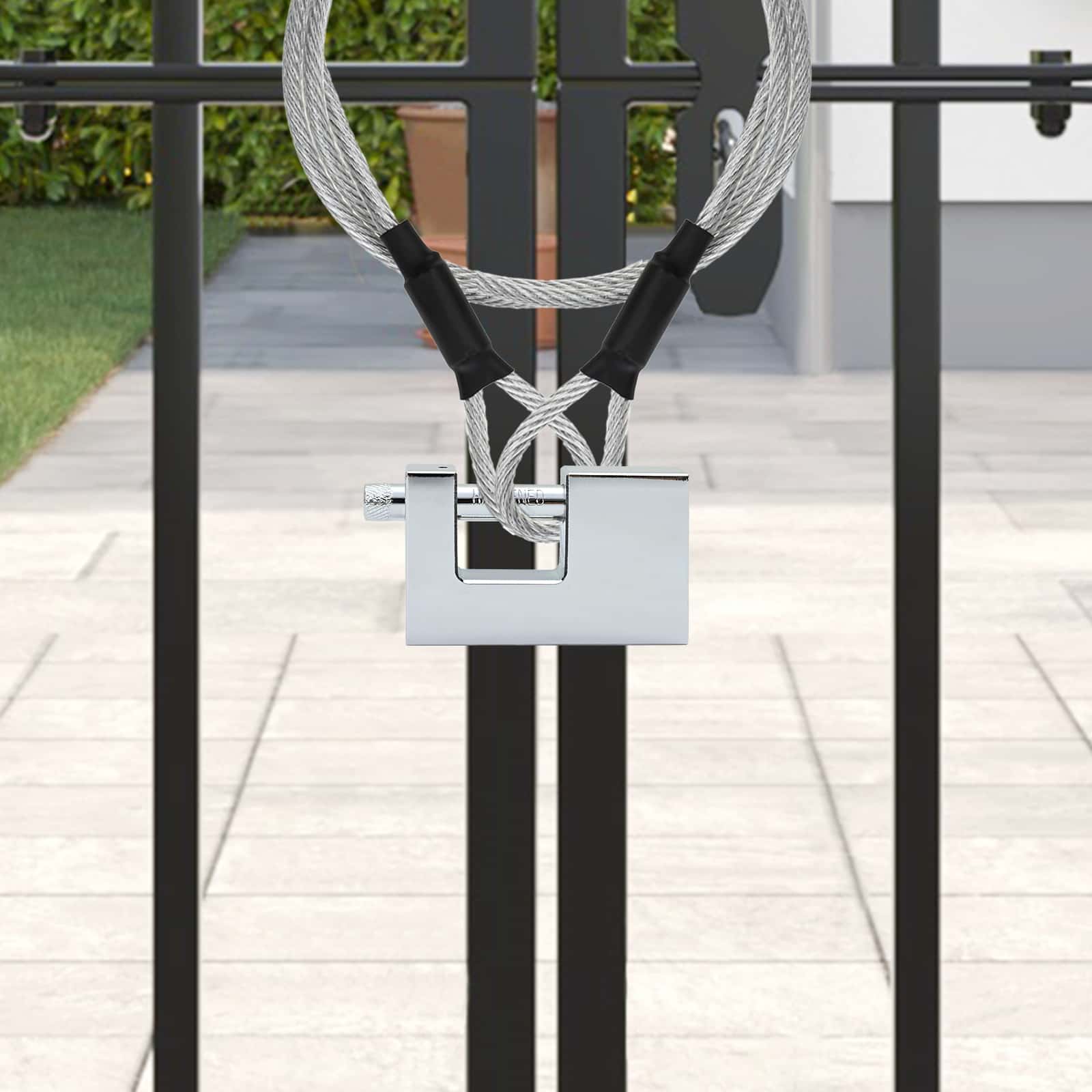 Vorhängeschloss 2 Stk. Silber Stahl