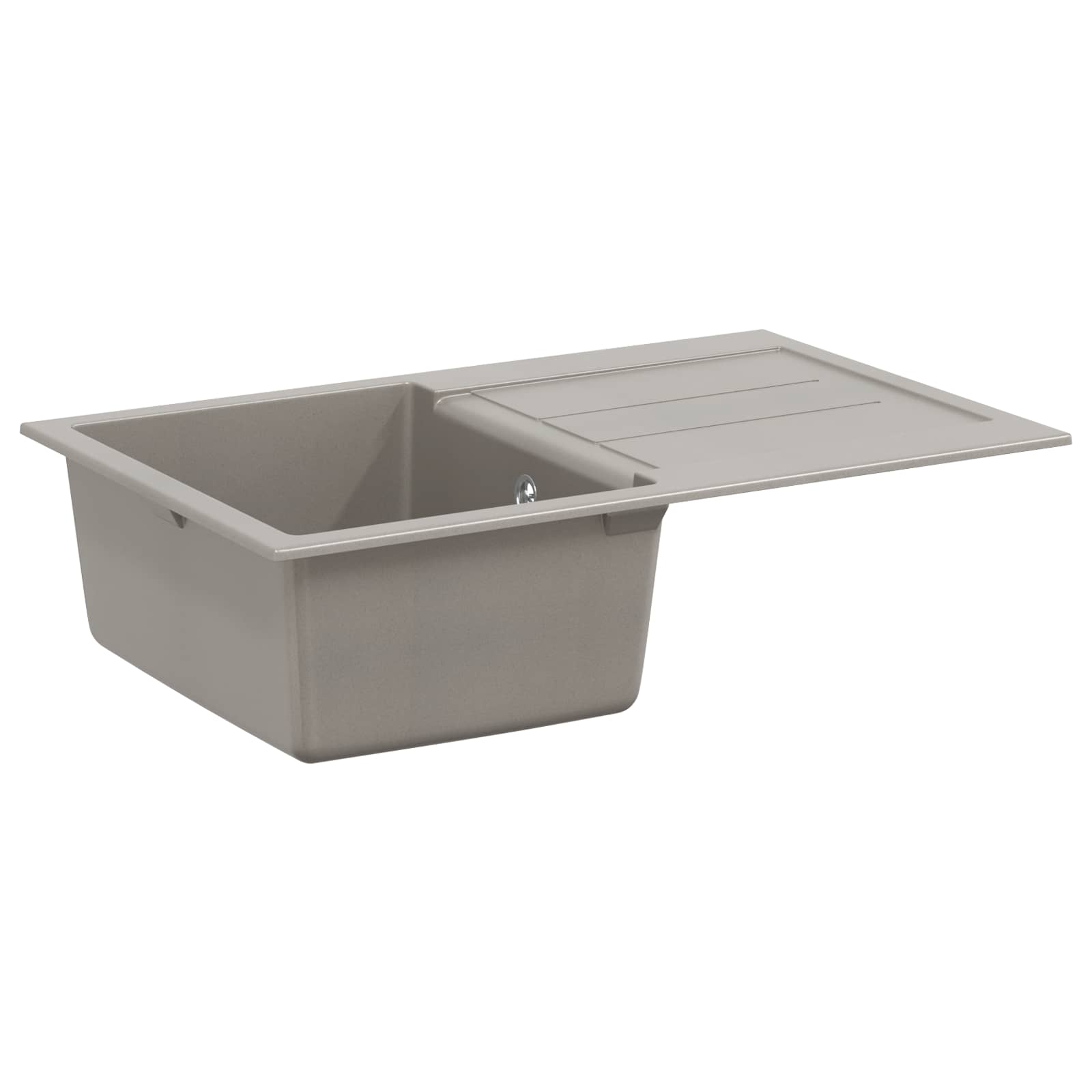 Waschbecken Grau 780 x 500 mm 80% Quarz und 20% Harz